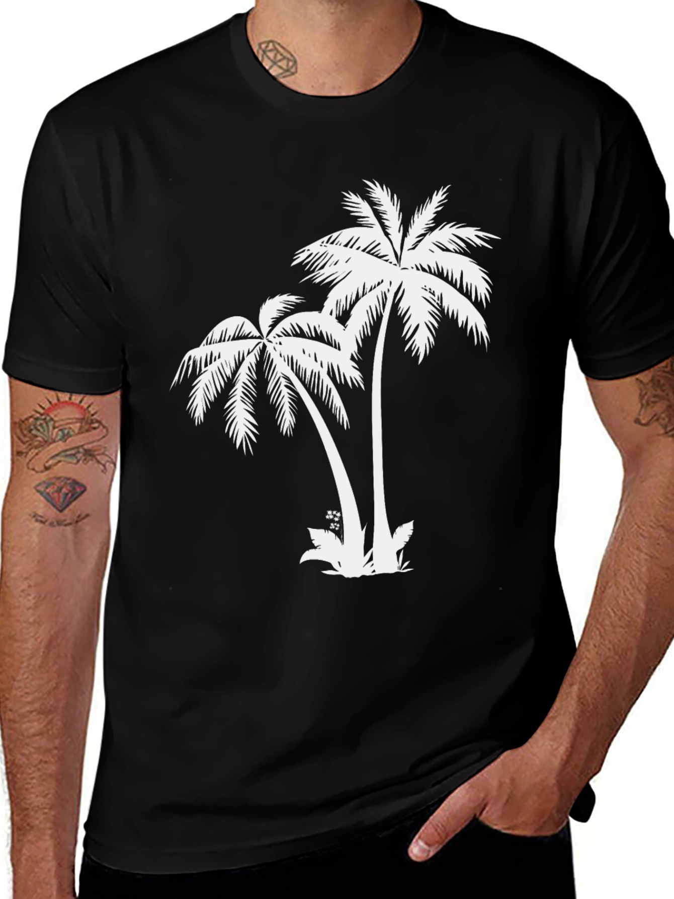Variant 4 of Palm Tree Graphic Tee - Island Vibes