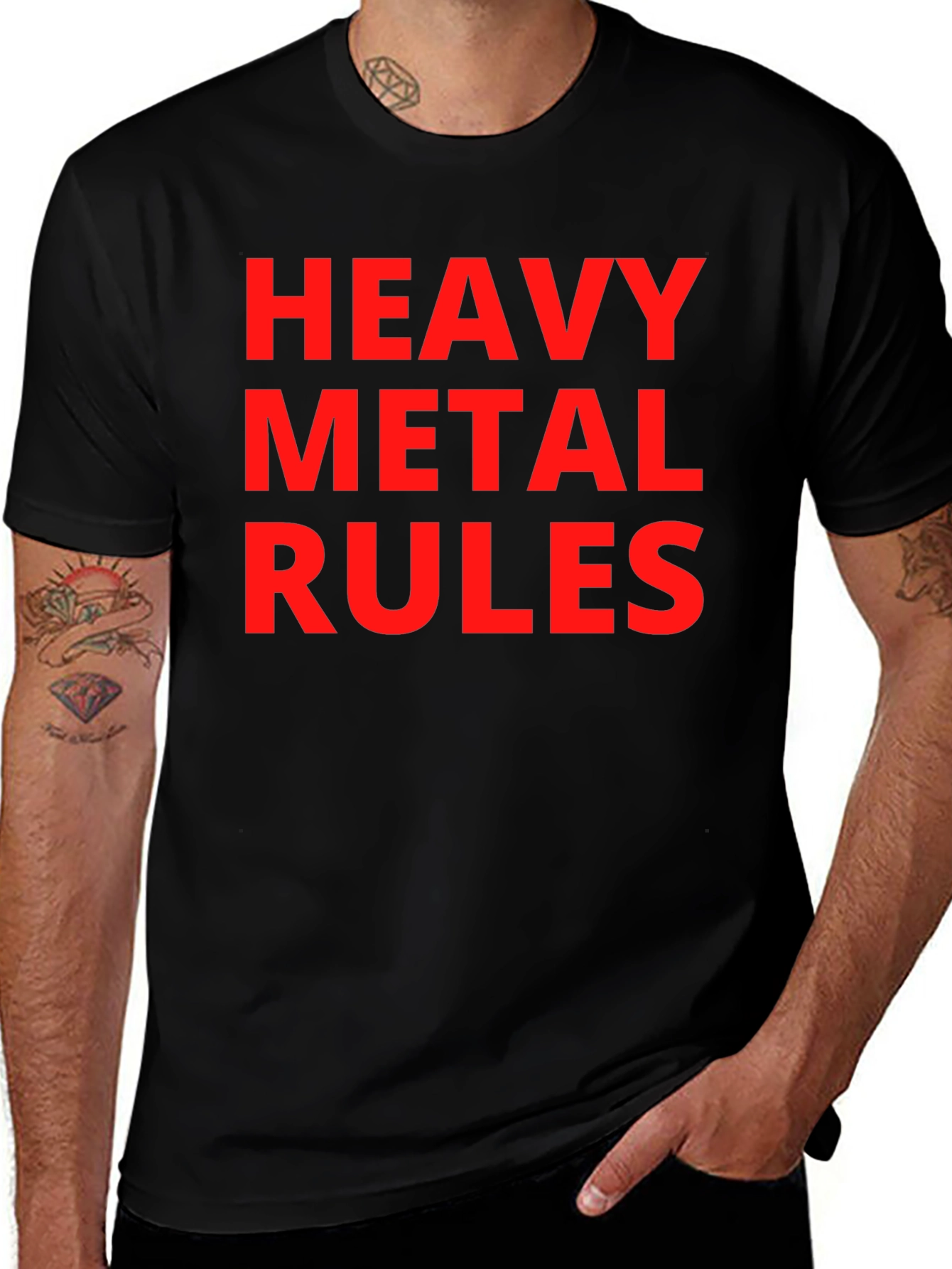 Variant 4 of Heavy Metal Rules T-Shirt - Bold Statement Tee