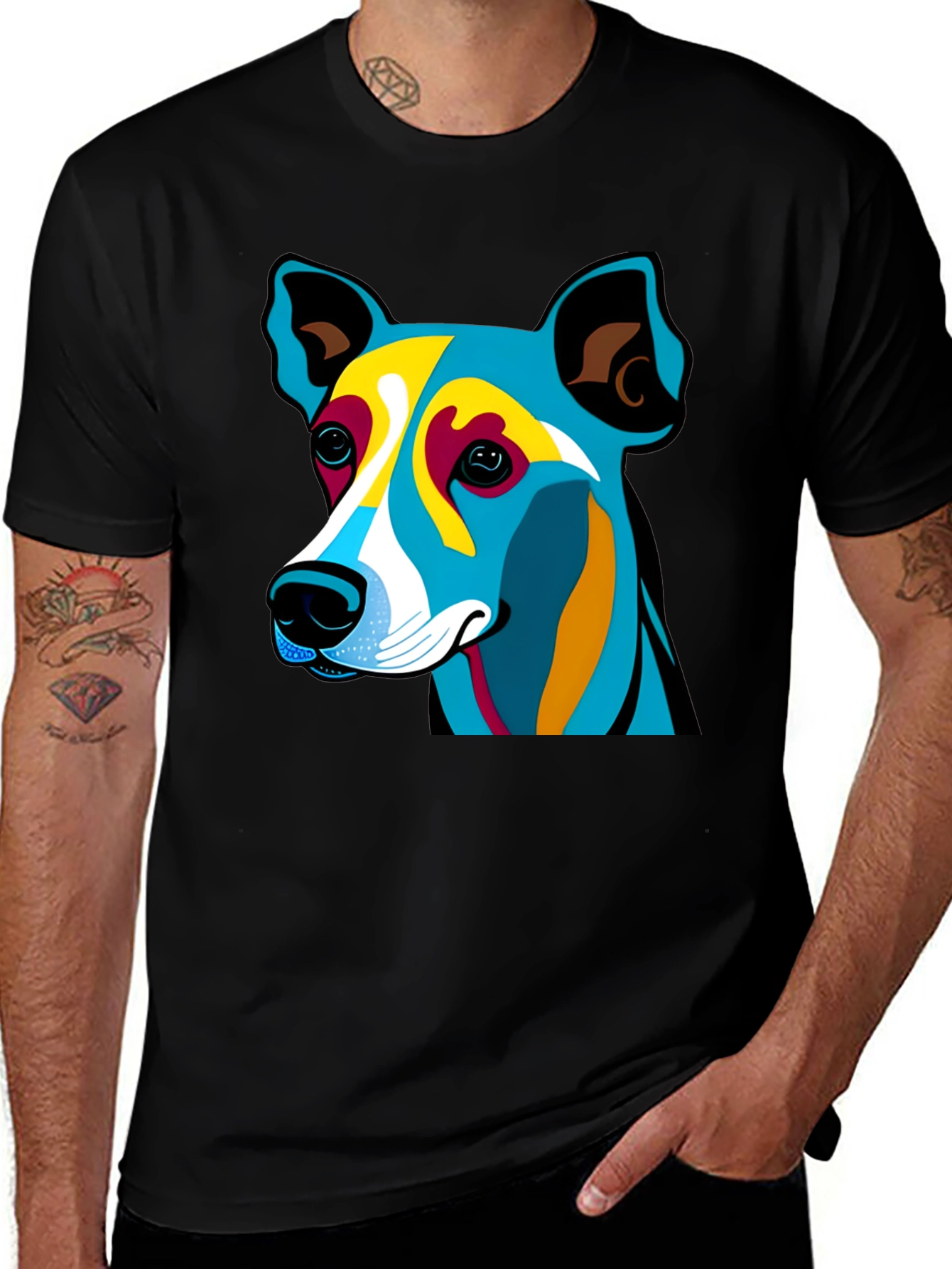 Variant 24 of Modern Dog Graphic T-Shirt