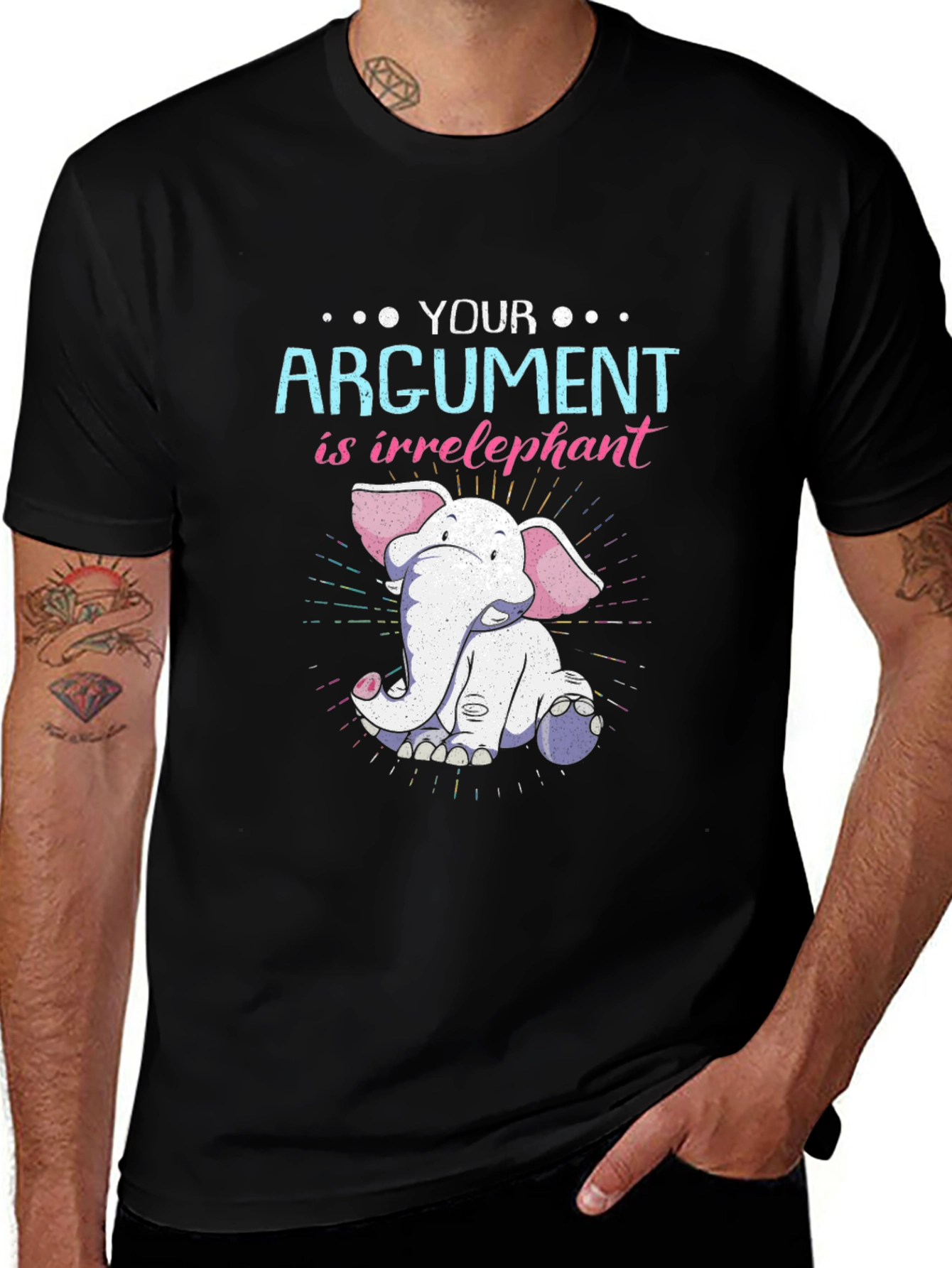 Variant 11 of Irrelephant Men's Graphic T-Shirt - Funny Elephant Tee