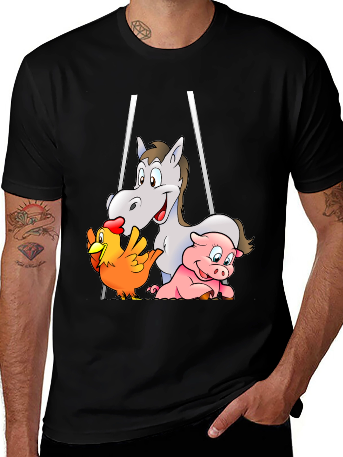 Variant 19 of Farm Friends Cartoon T-Shirt