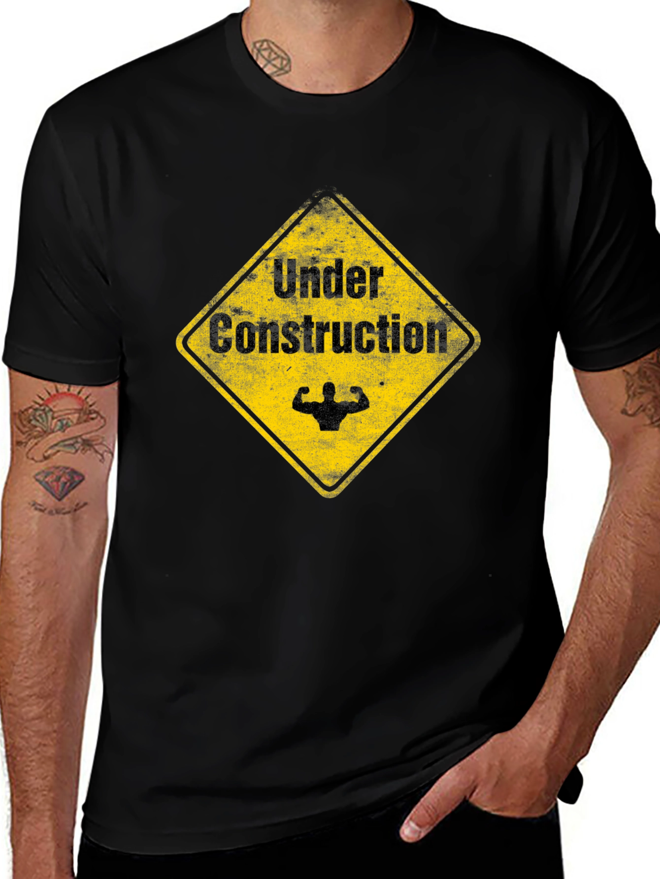Variant 12 of Under Construction Funny Gym T-Shirt