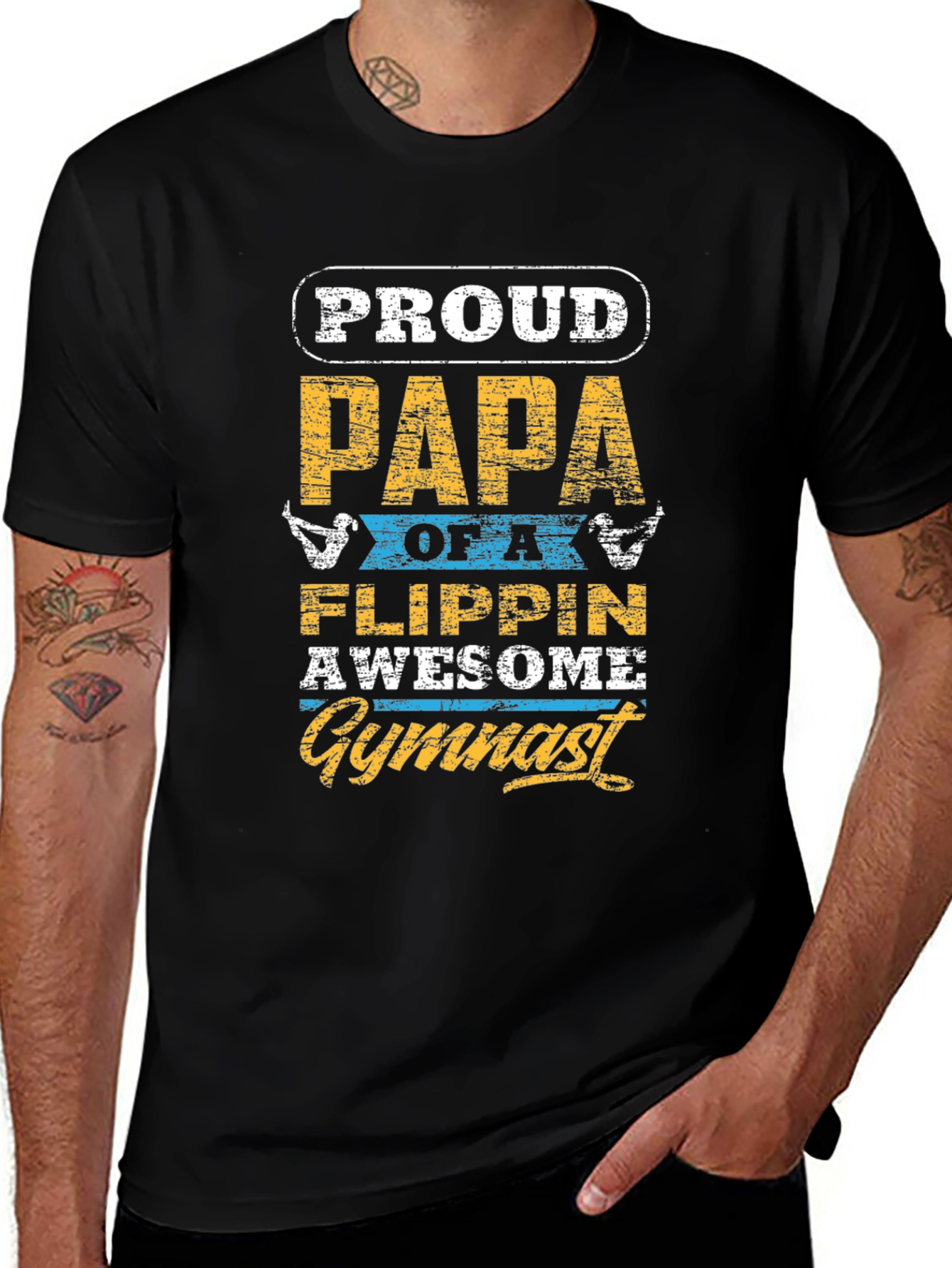 Variant 21 of Proud Papa of a Gymnast T-Shirt