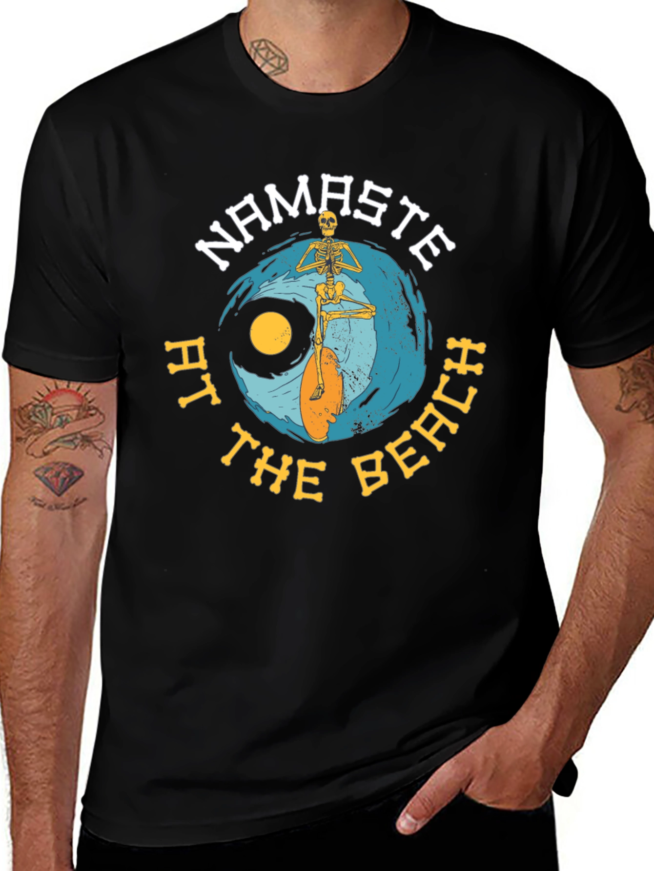 Variant 9 of Namaste at the Beach Graphic Tee