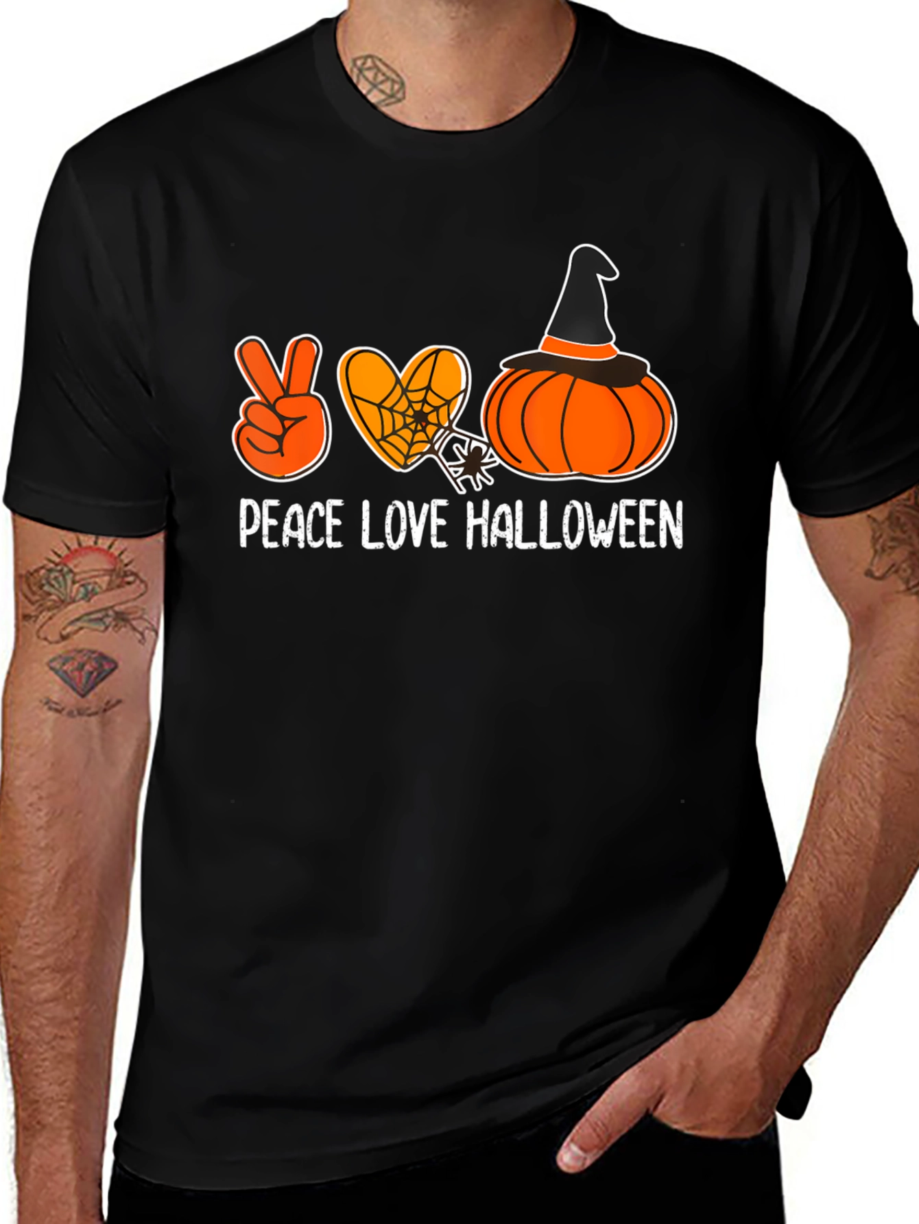 Peace Love Halloween Graphic Tee