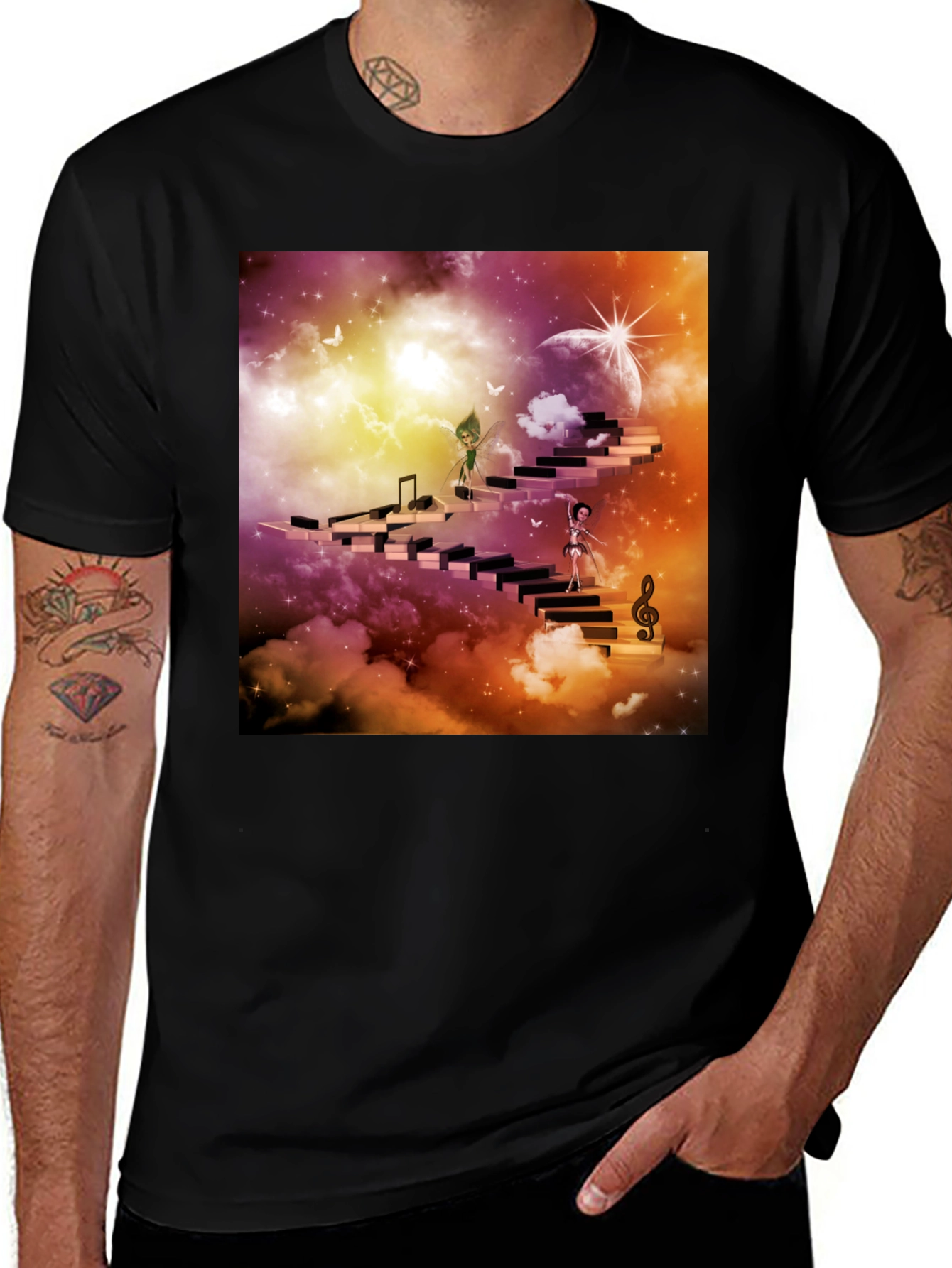 Variant 17 of Fantasy Music Stairway T-Shirt