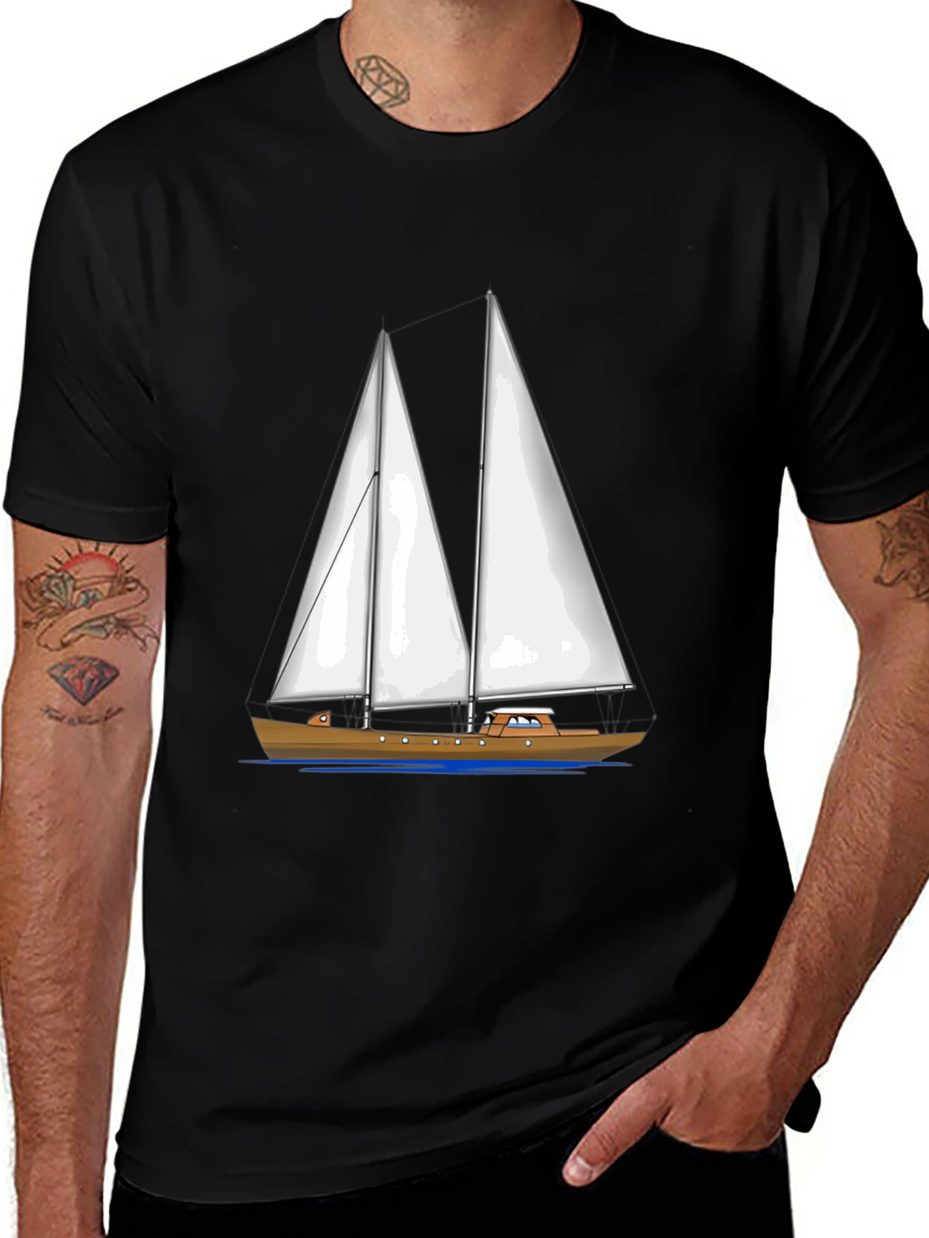 Variant 23 of Sailboat T-Shirt - Nautical Style Cotton Tee