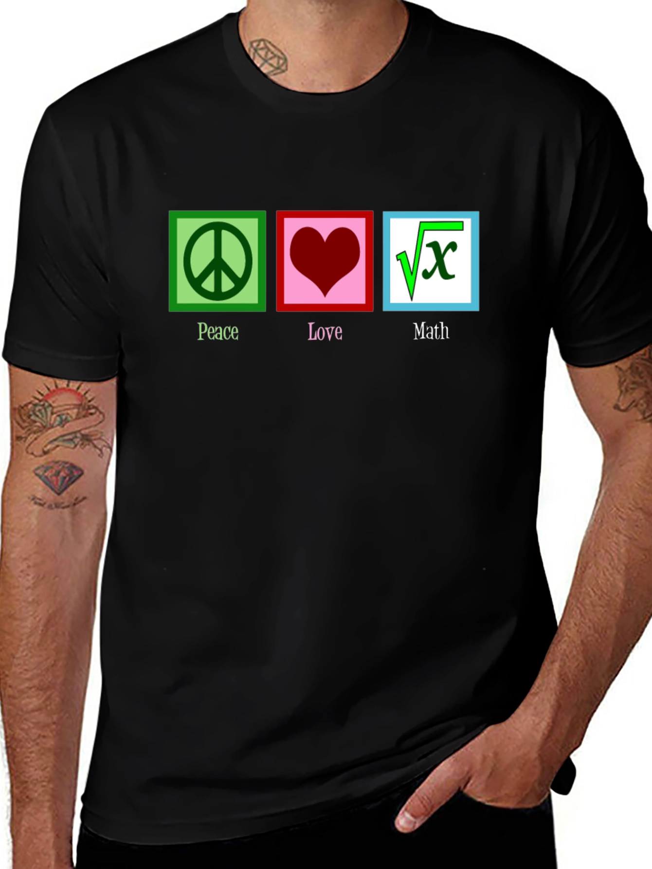 Peace Love Math T-Shirt - Soft Cotton Blend