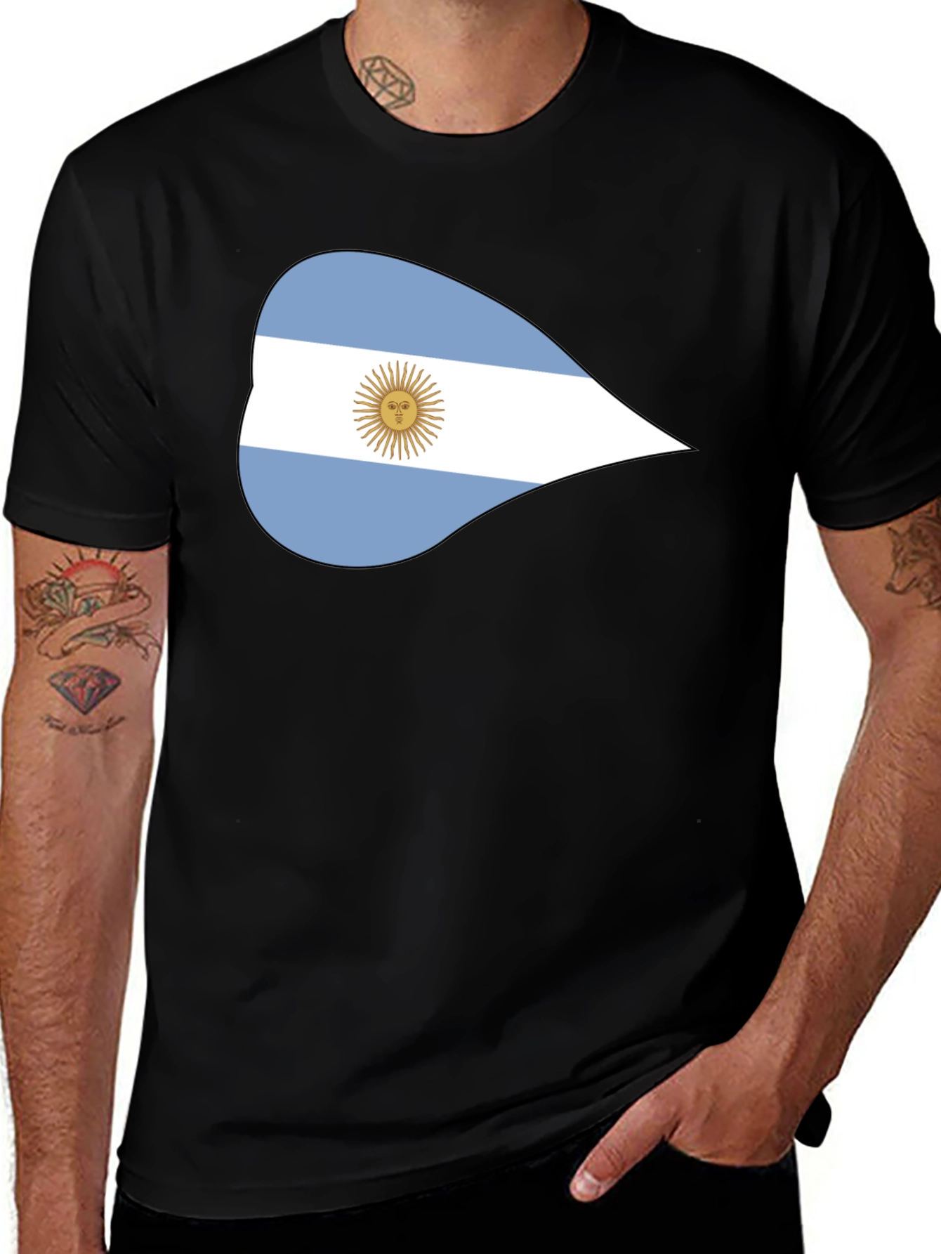 Variant 23 of Argentina Flag Graphic Tee