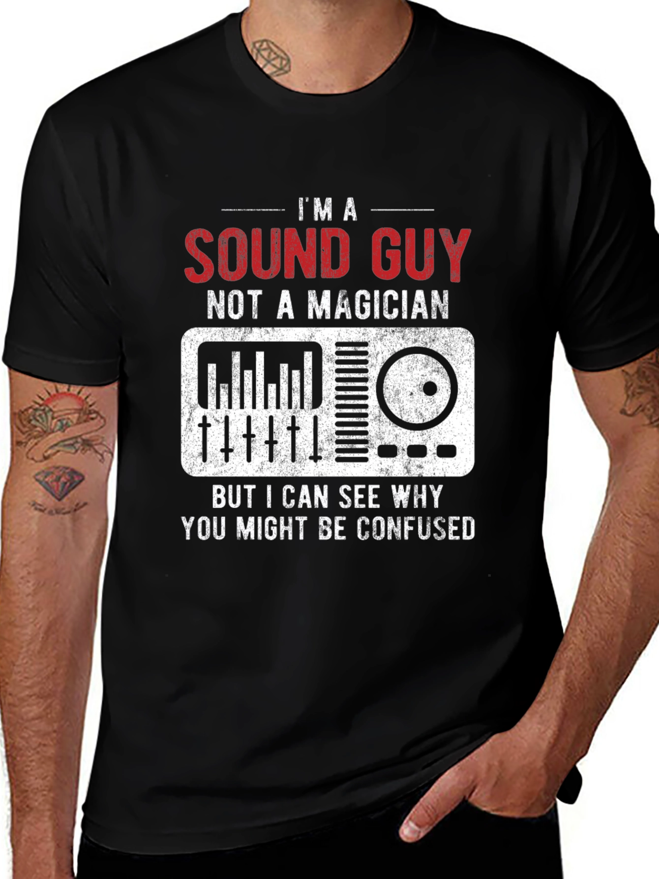 Variant 18 of Sound Guy Not A Magician Graphic T-Shirt