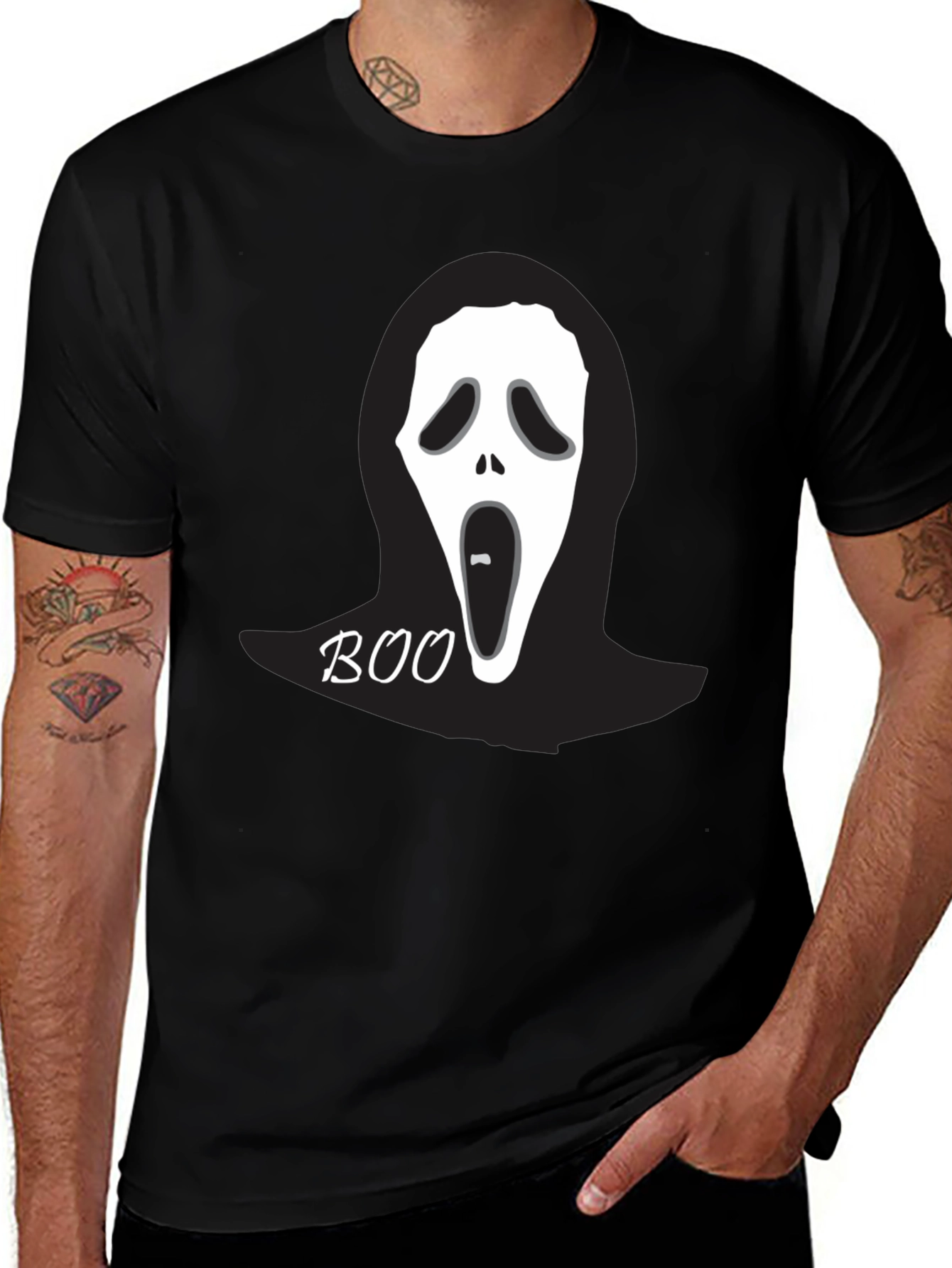 Boo Ghost Face Halloween T-Shirt