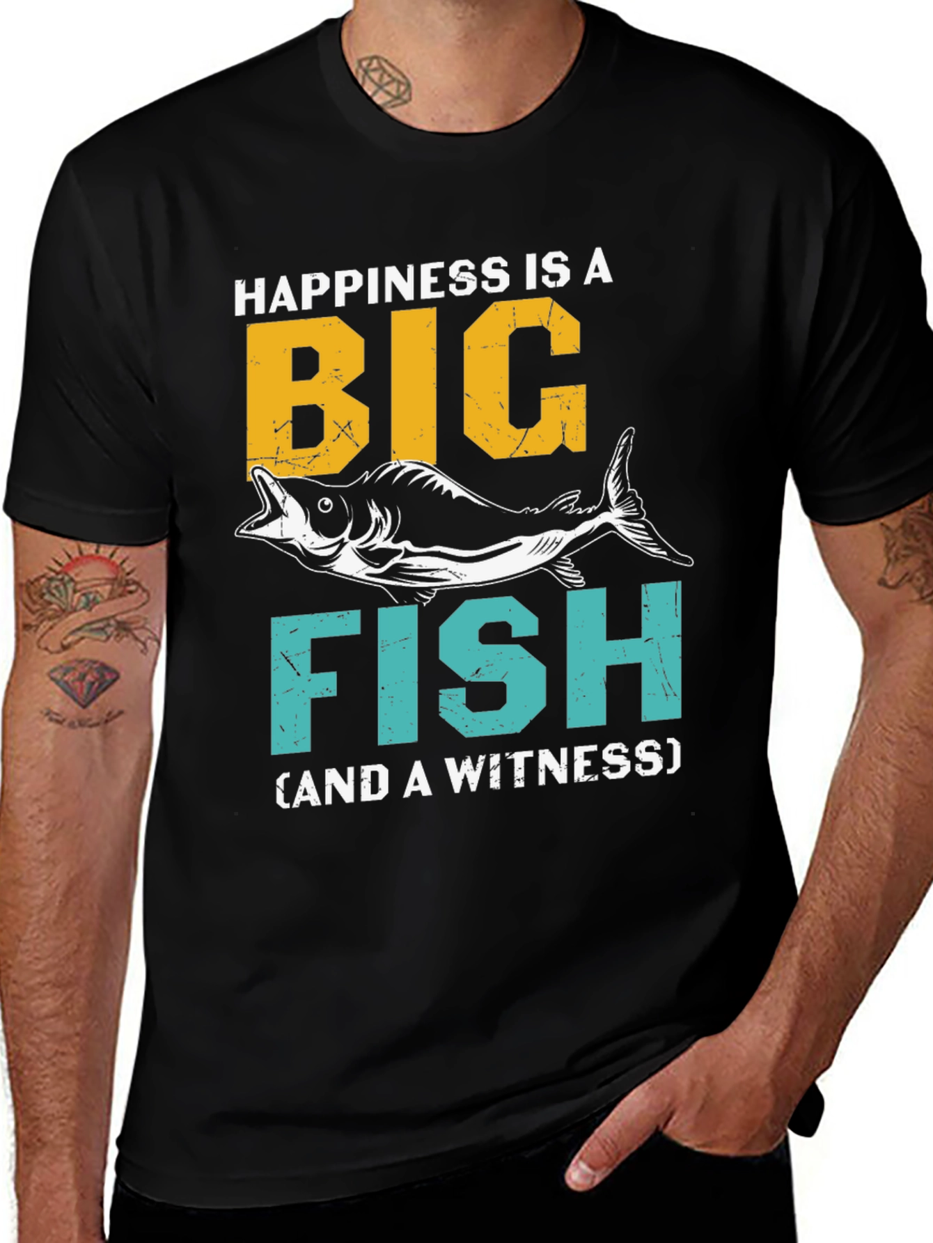 Variant 15 of Happiness is a Big Fish T-Shirt