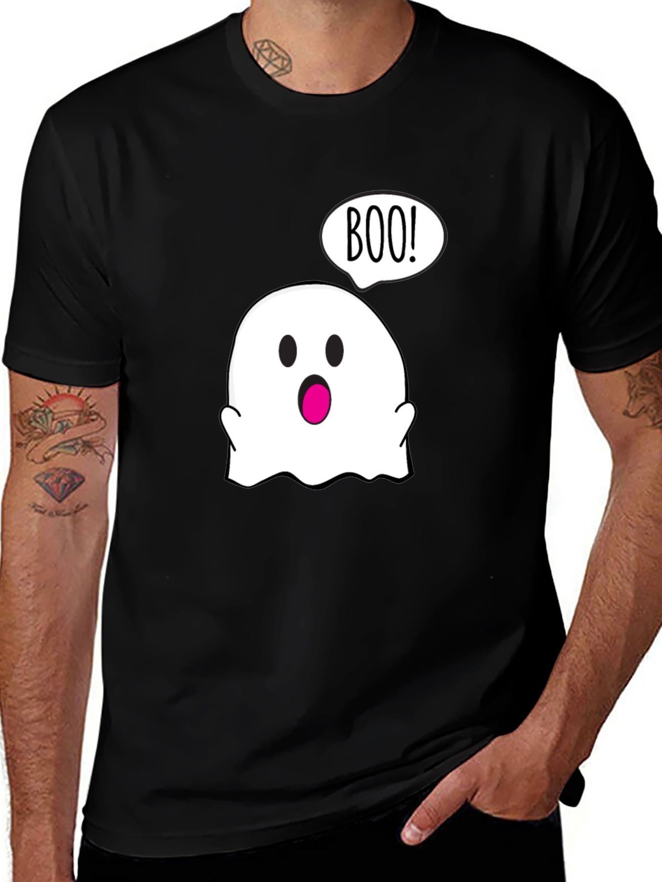 Boo Ghost Graphic Tee - Halloween T-Shirt