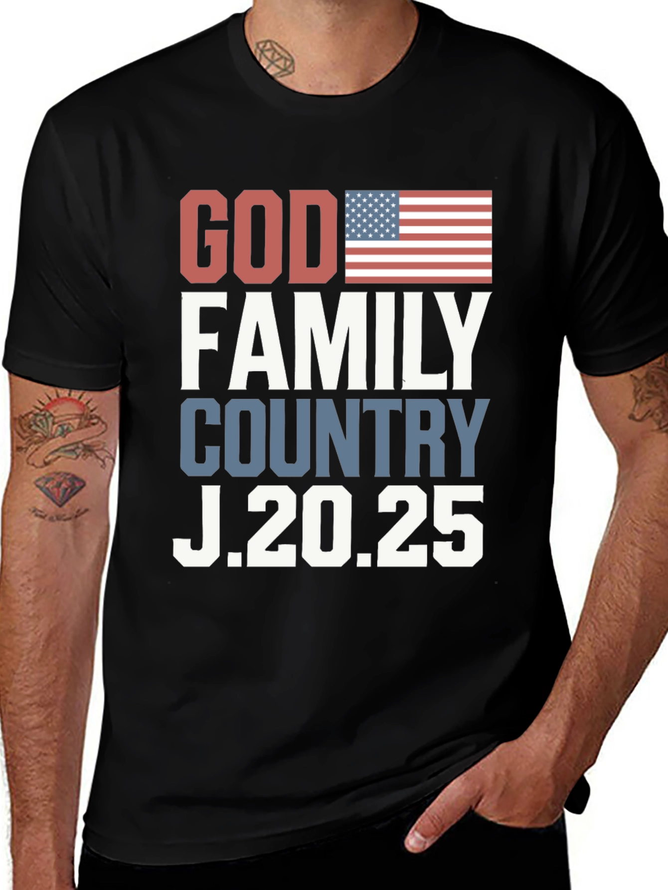 Variant 9 of God Family Country Patriotic Graphic Tee