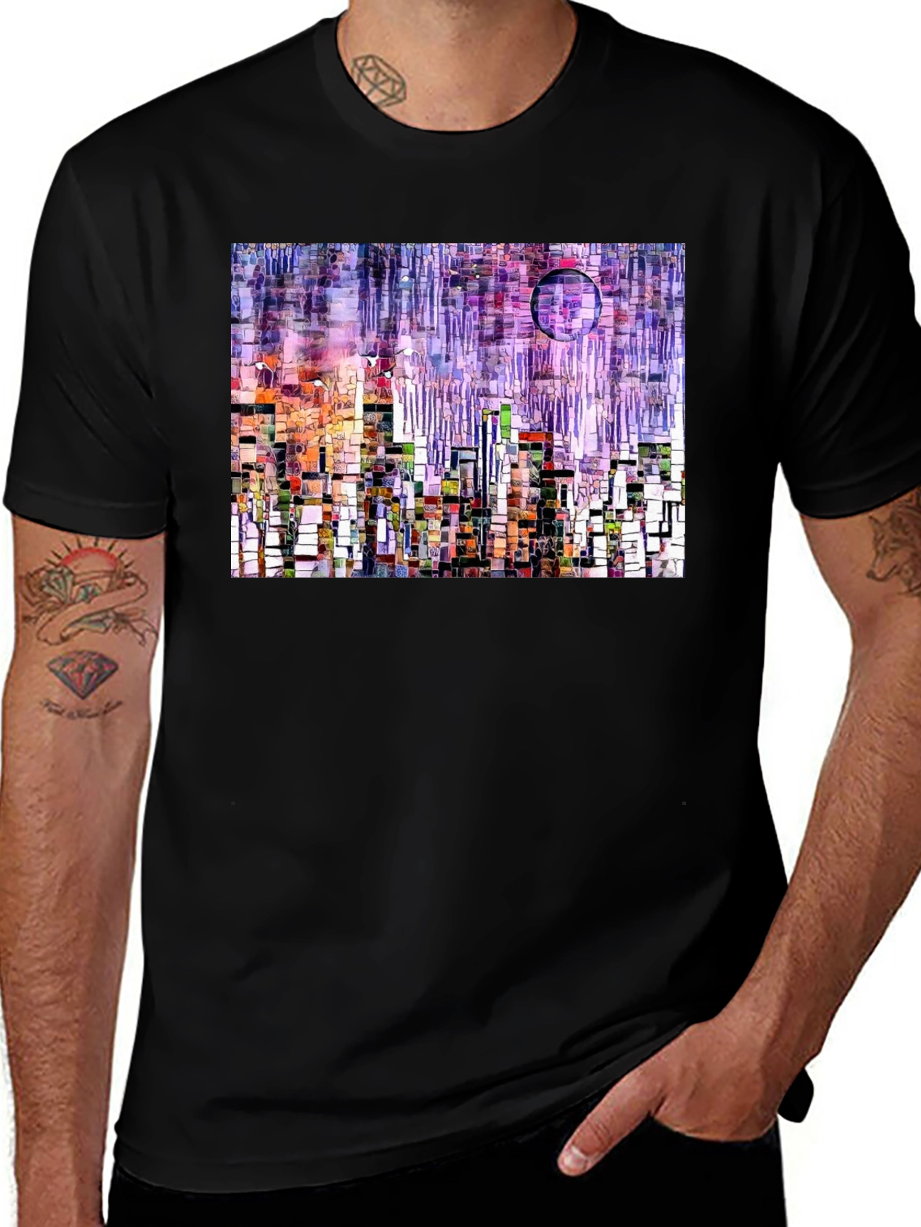 Variant 27 of Abstract Cityscape Graphic T-Shirt