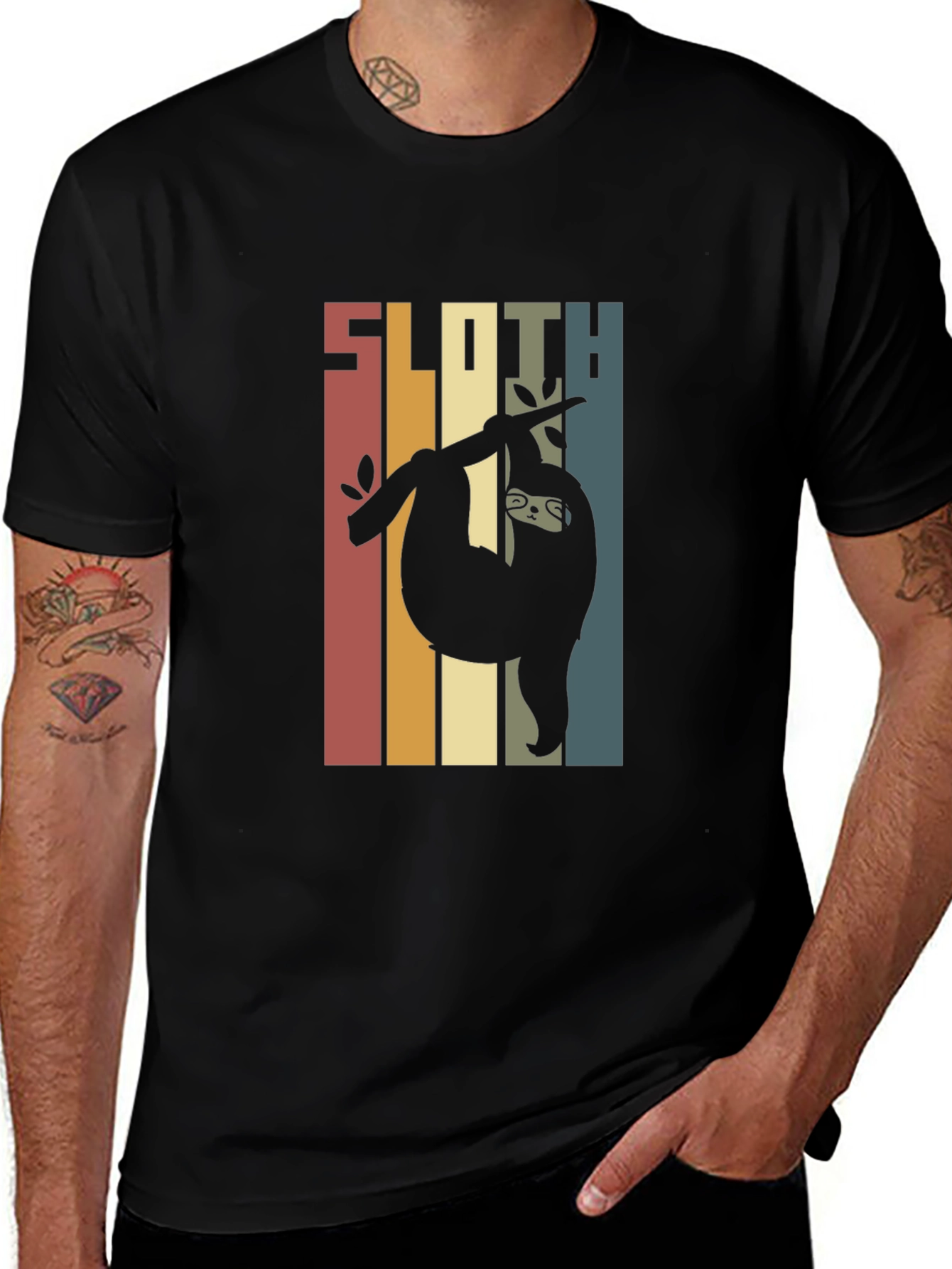 Variant 2 of Vintage Sloth Graphic T-Shirt - Retro Style