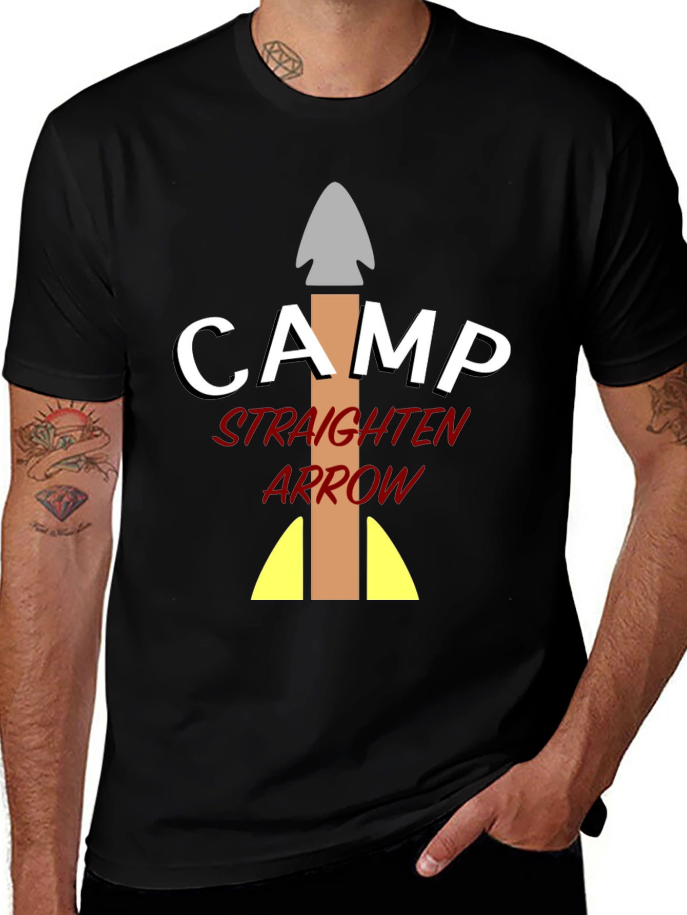 Camp Straighten Arrow Black T-Shirt