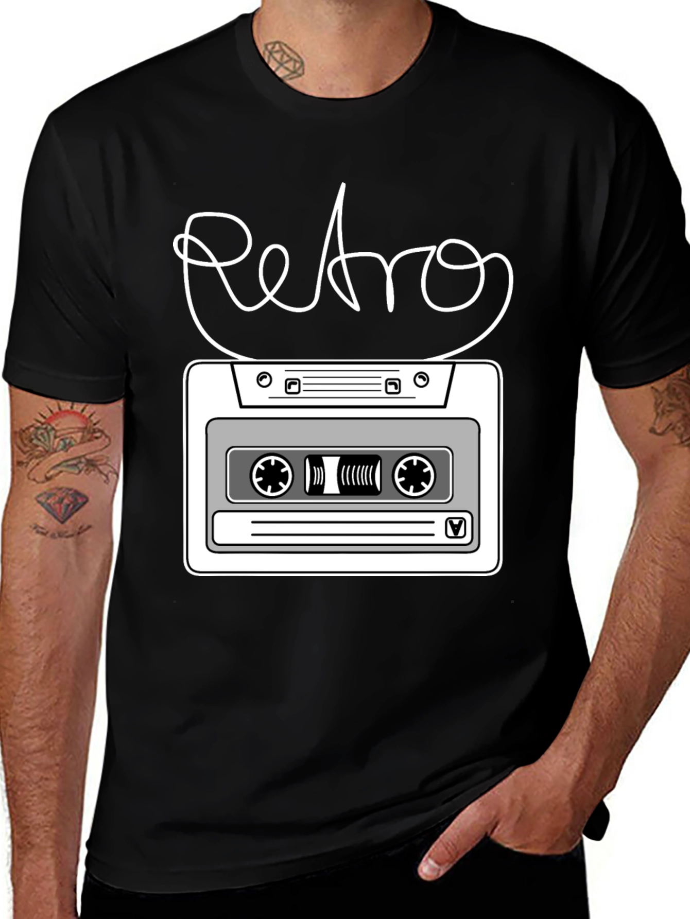Variant 26 of Retro Cassette Tape Graphic T-Shirt