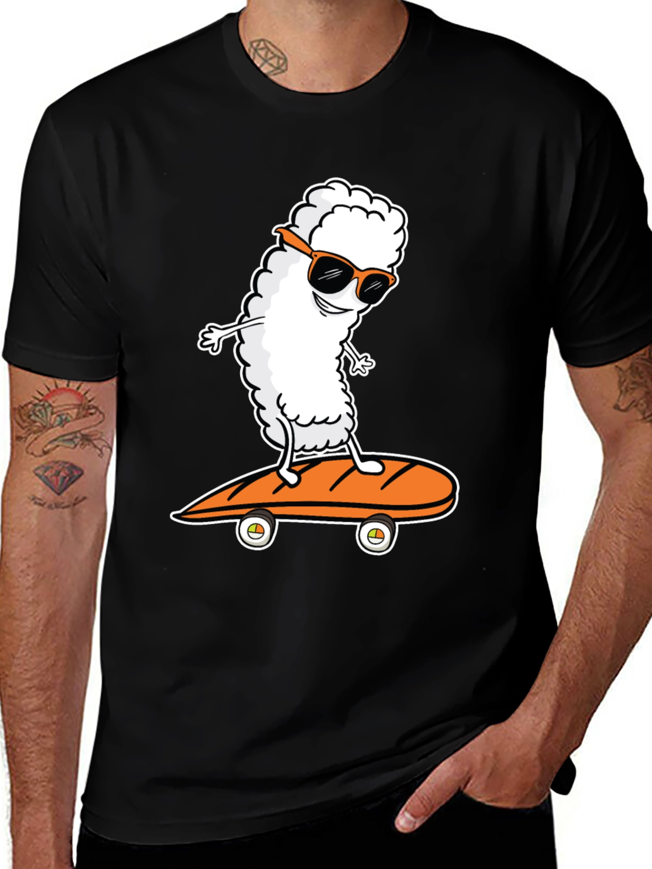 Variant 7 of Cool Tempura Skateboarder T-Shirt