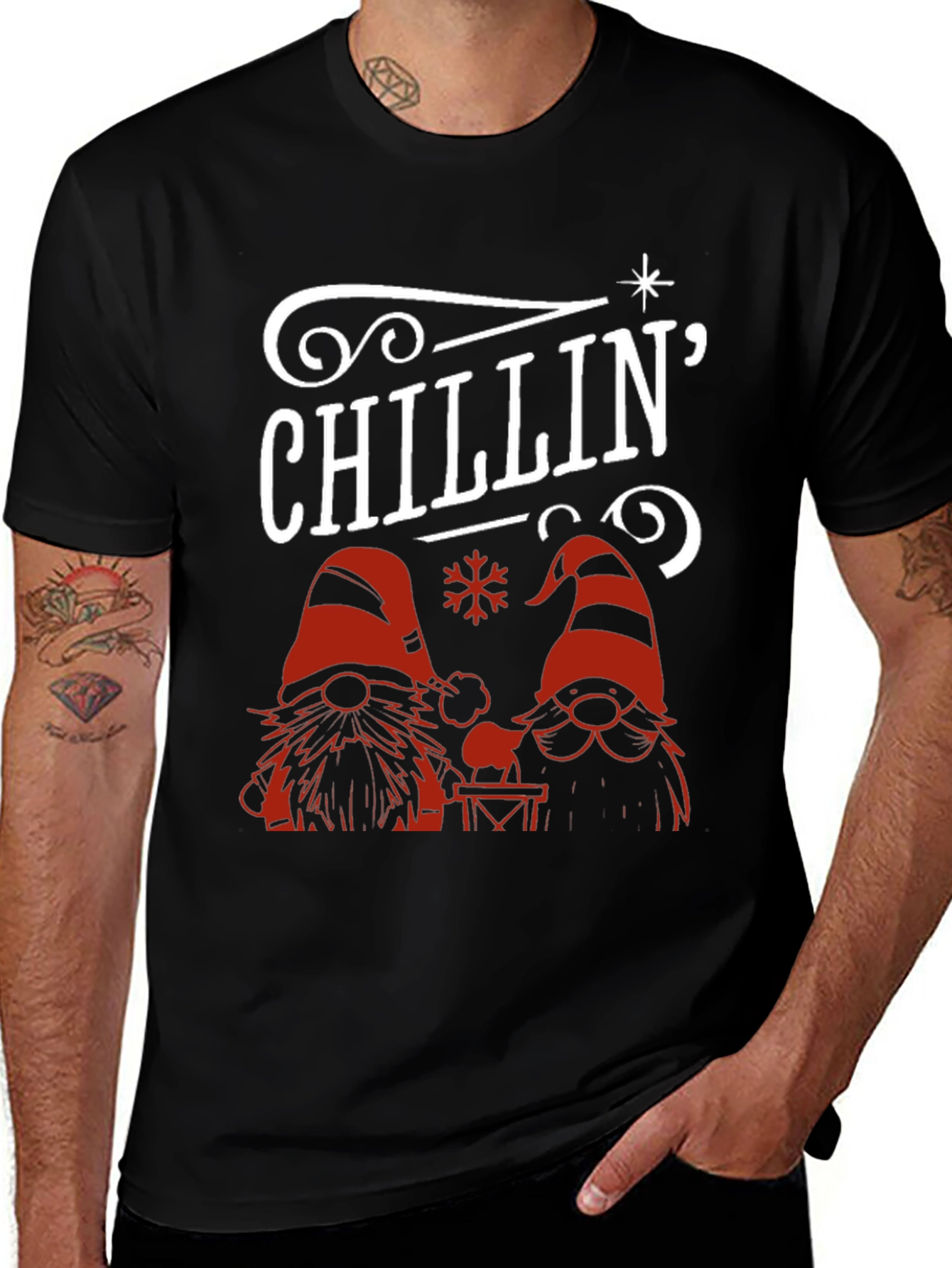 Chillin' Christmas Gnomes Graphic Tee