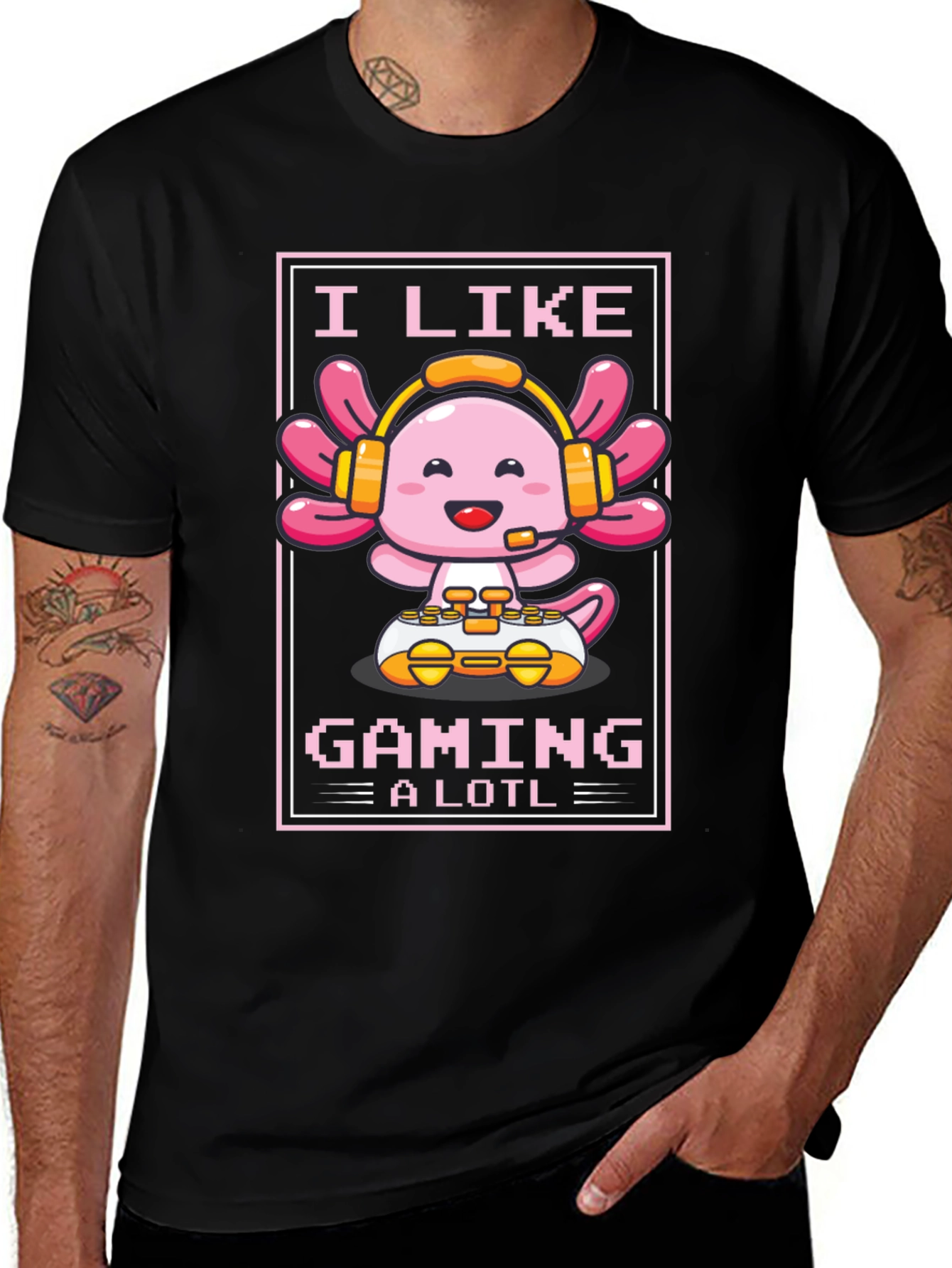 Variant 11 of I Like Gaming a Lotl Axolotl Gamer T-Shirt