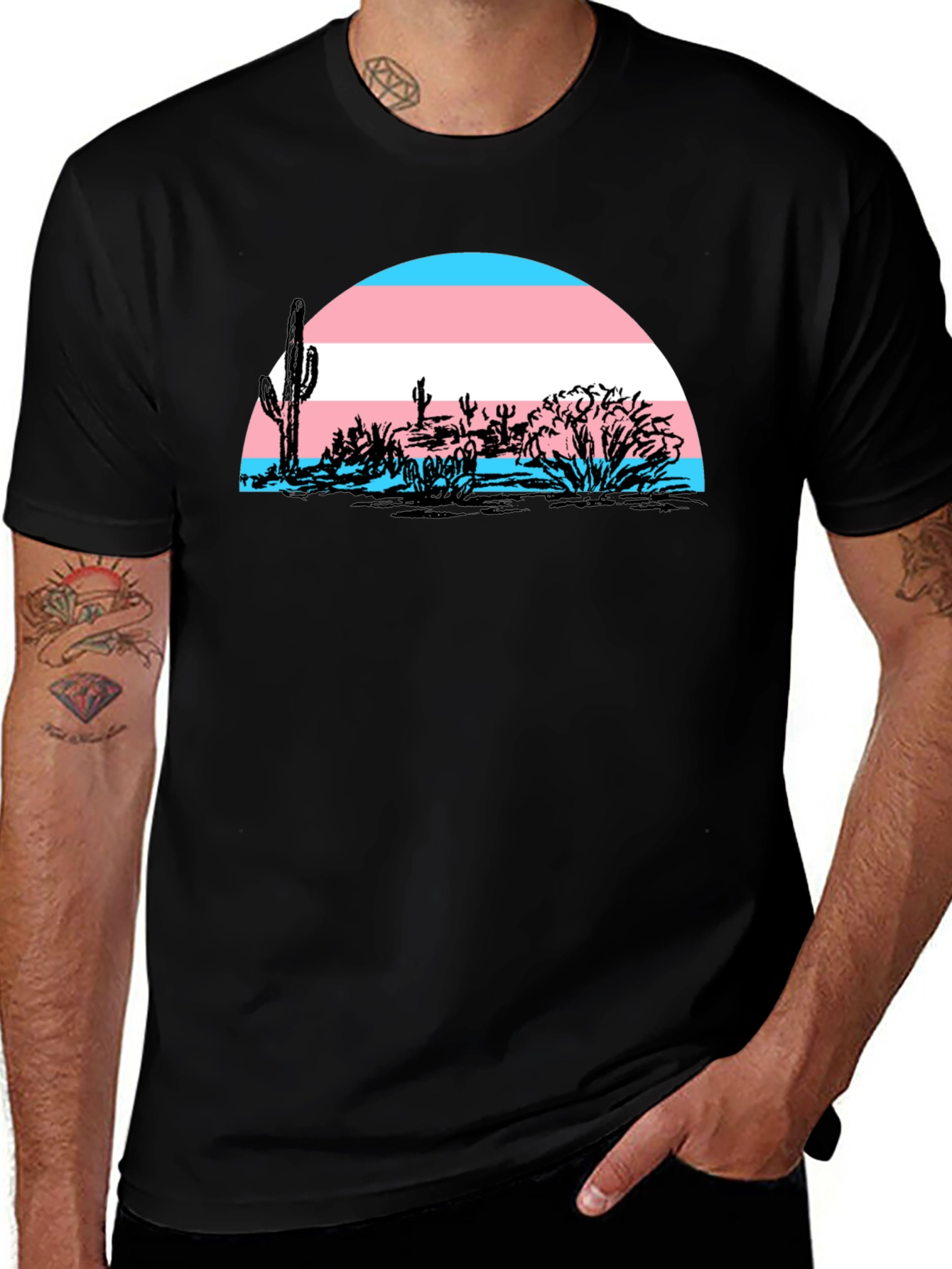 Transgender Pride Desert T-Shirt - Graphic Tee