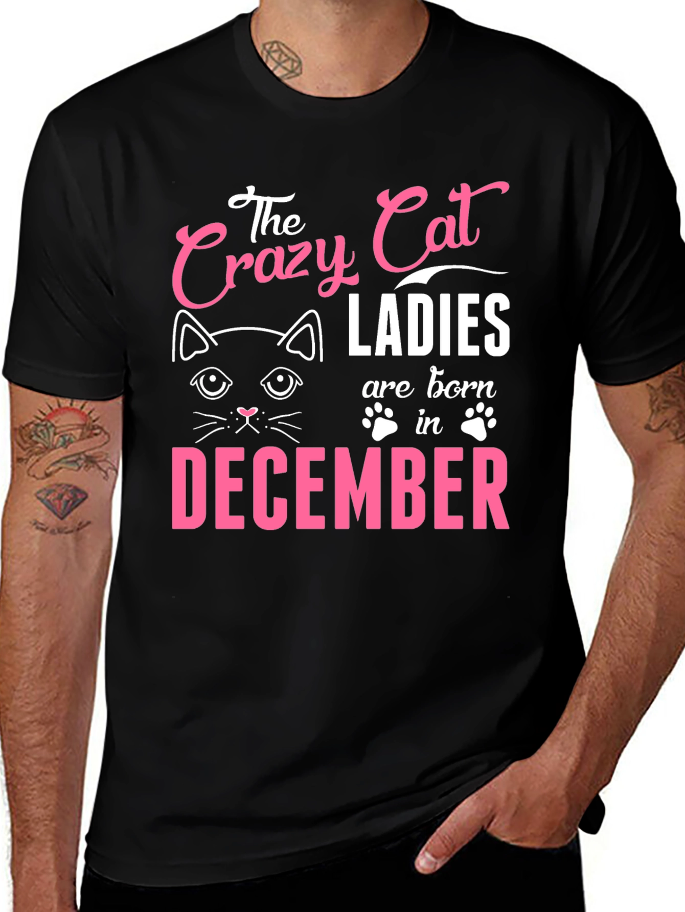 Variant 10 of Crazy Cat Ladies December Birthday T-Shirt