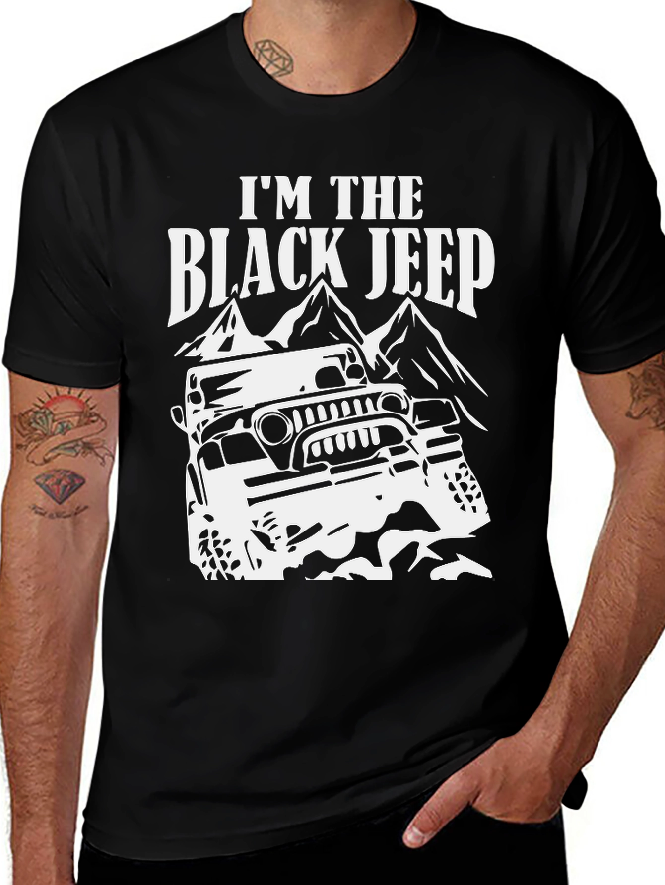 Variant 29 of Black Jeep Graphic Tee - Off-Road Adventure Shirt