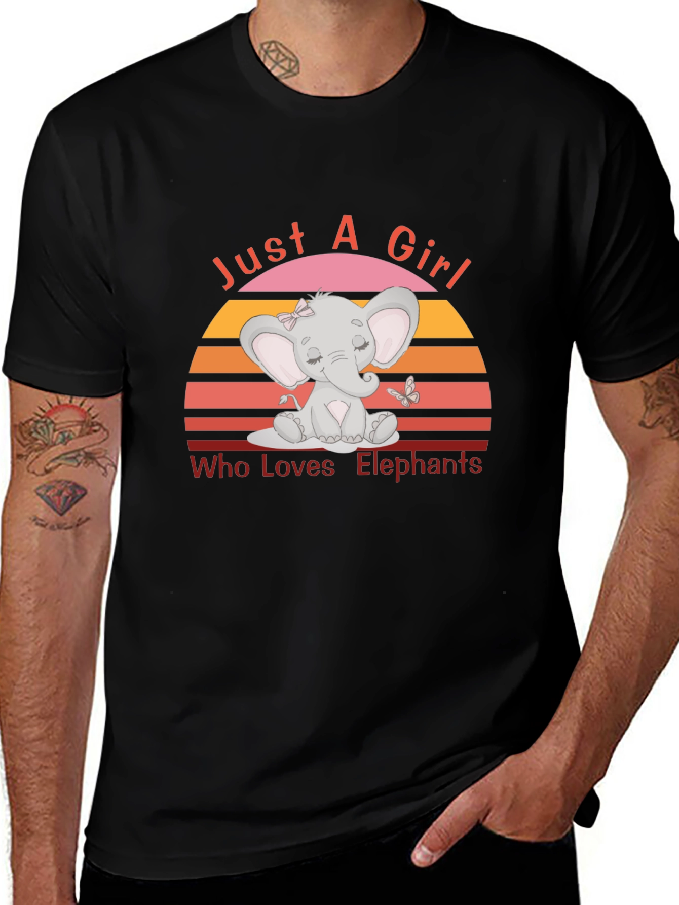 Variant 26 of Elephant Lover T-Shirt - Just A Girl Who Loves Elephants