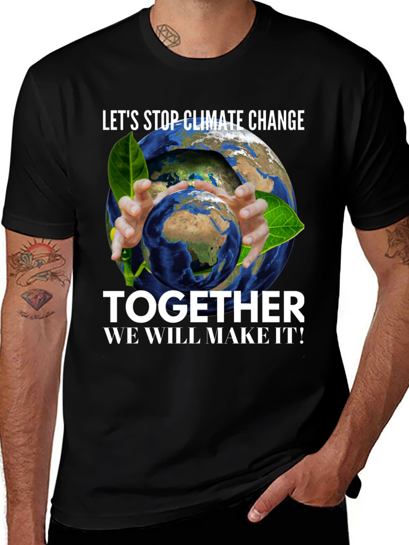 Variant 24 of Eco Earth Graphic T-Shirt - Climate Change Awareness Tee