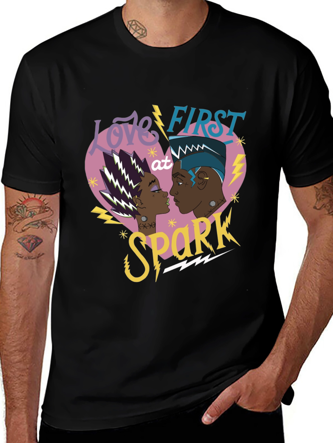 Variant 14 of Love at First Spark Graphic Tee - Stylish & Unique