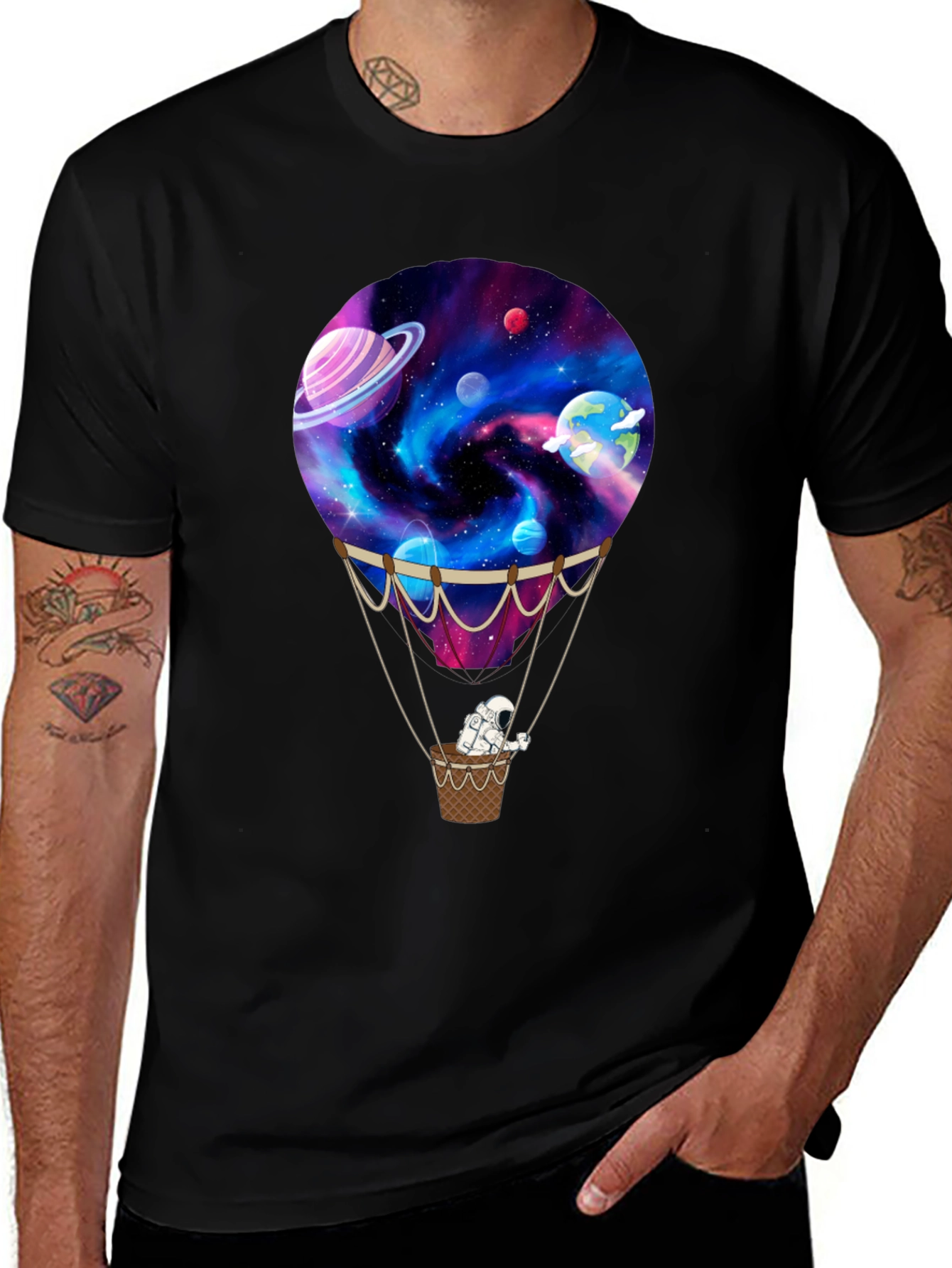 Space Hot Air Balloon T-Shirt