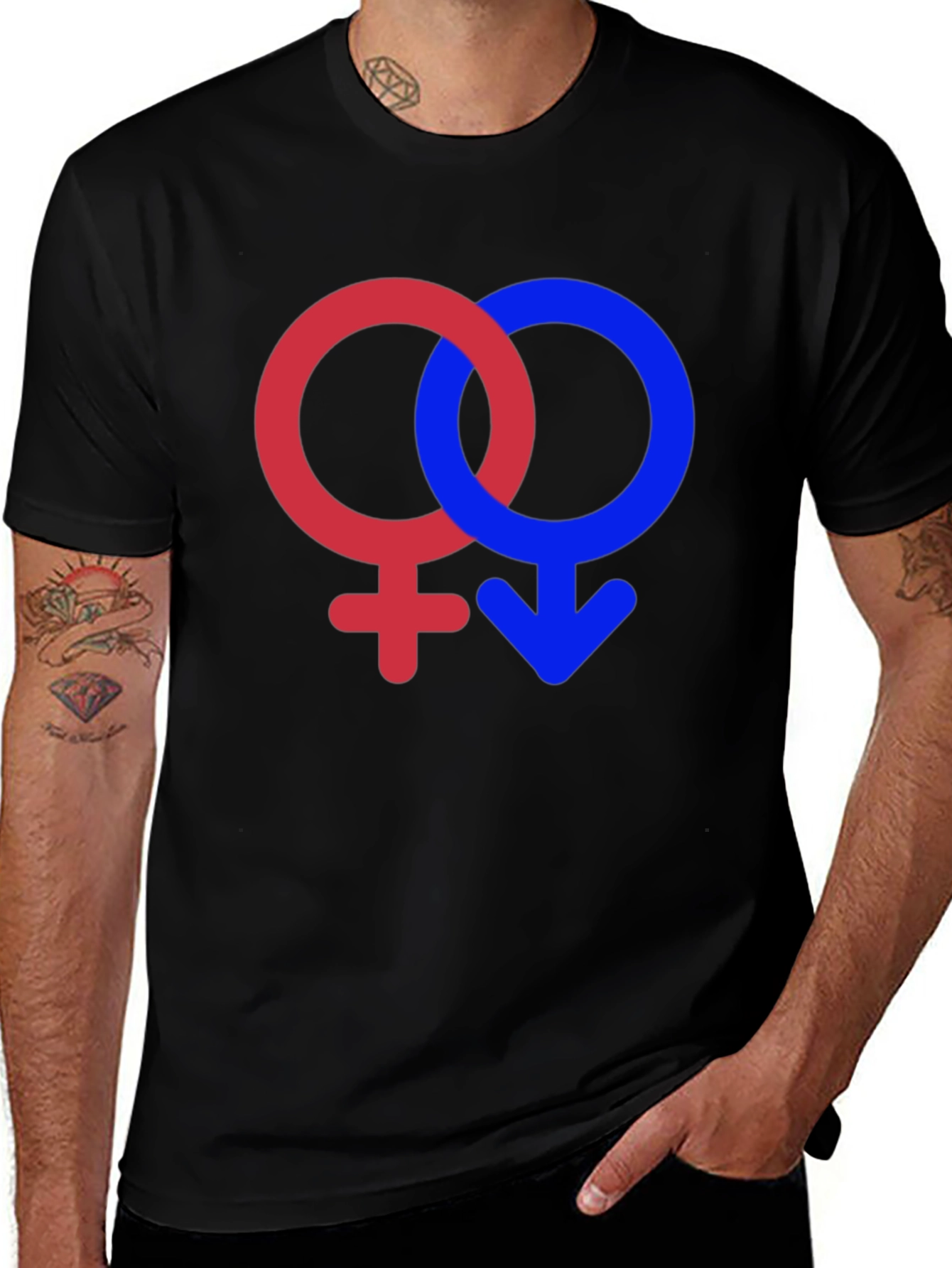 Variant 26 of Gender Symbol T-Shirt - Black Unisex Tee