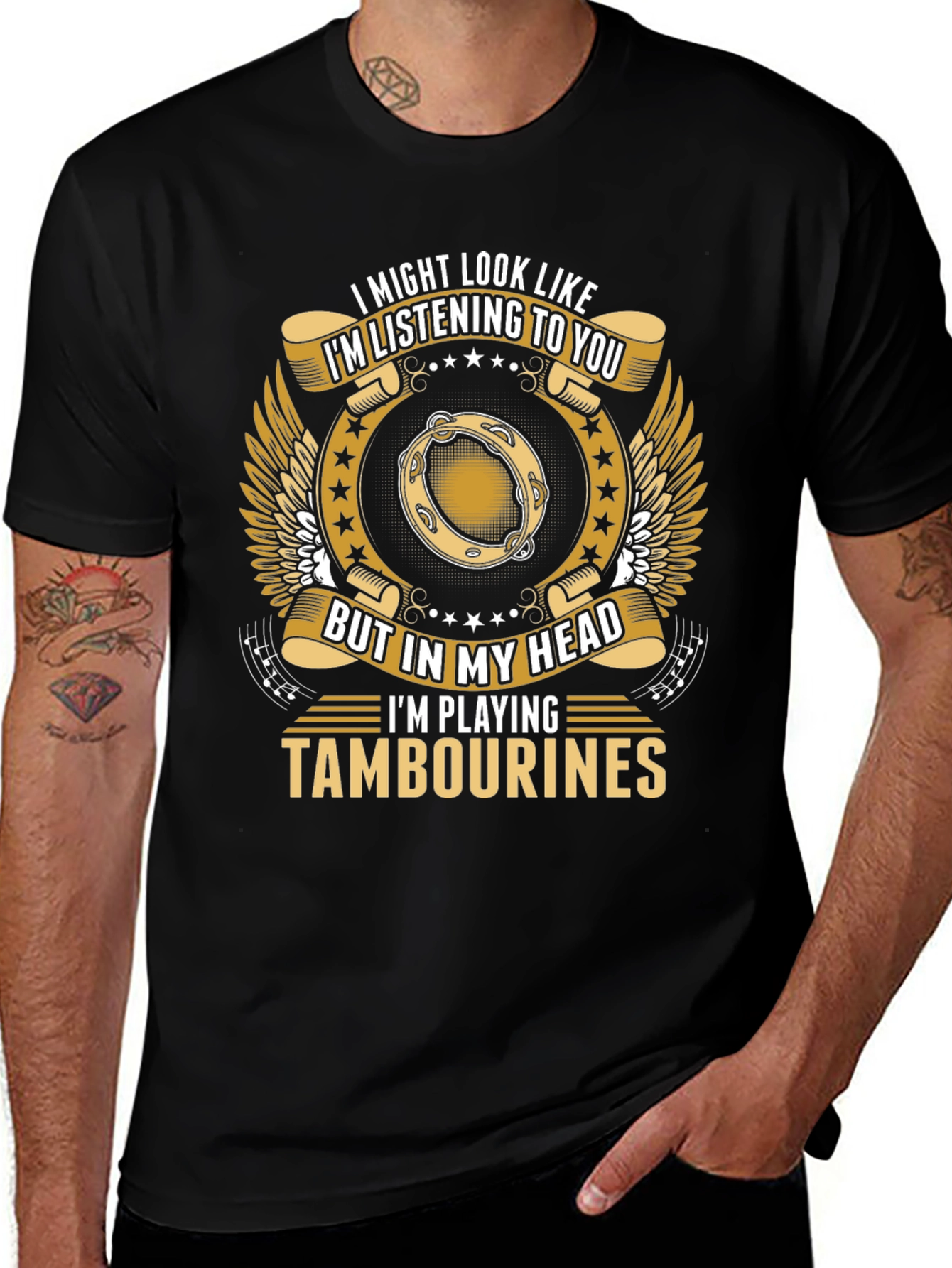 Variant 10 of I'm Playing Tambourines Funny T-Shirt