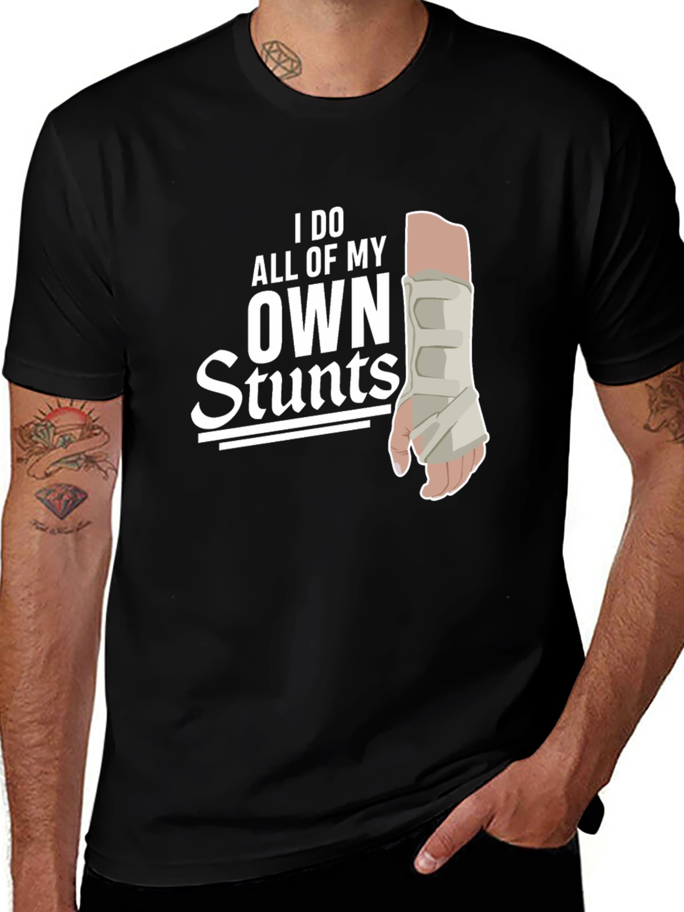 Variant 5 of I Do All My Own Stunts T-Shirt