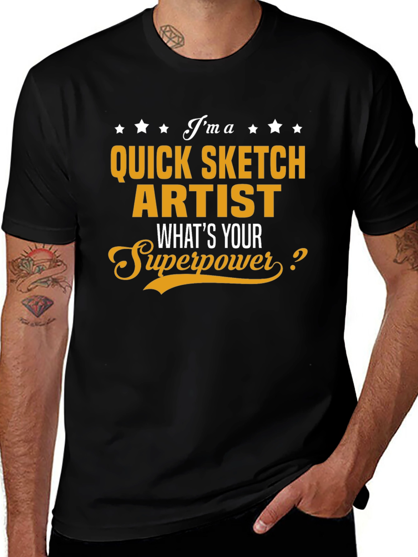 Variant 6 of Quick Sketch Artist Superpower T-Shirt