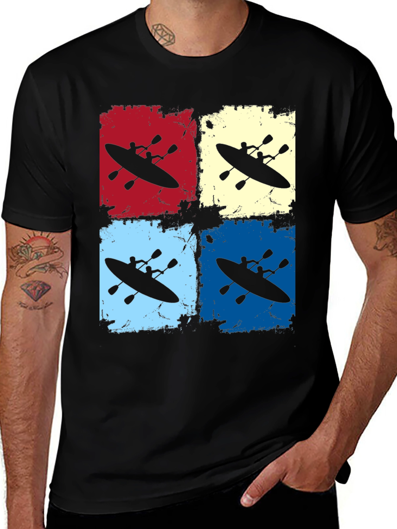 Variant 19 of Kayaking Retro Graphic T-Shirt