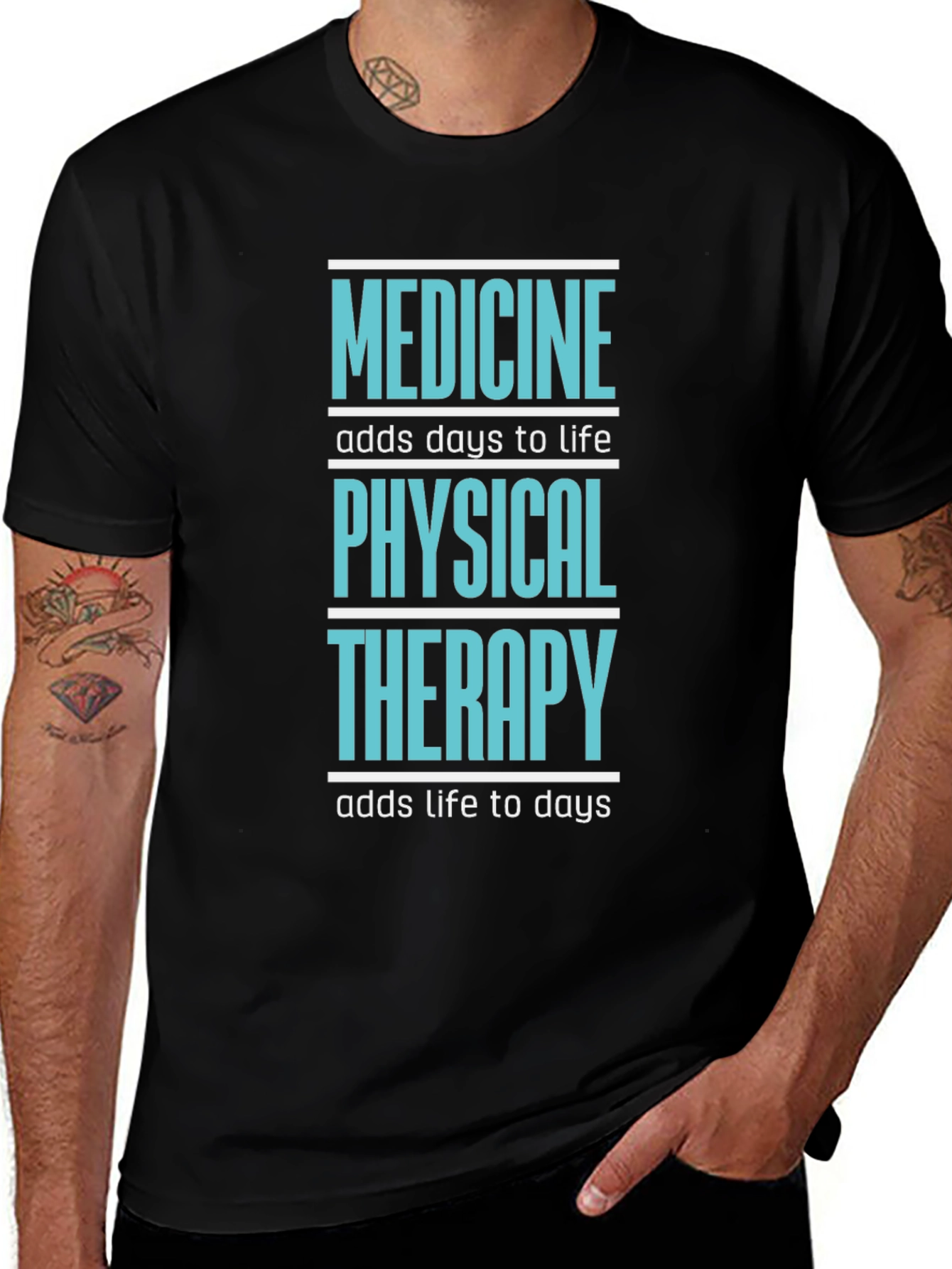 Black Medicine & Physical Therapy Graphic T-Shirt main image