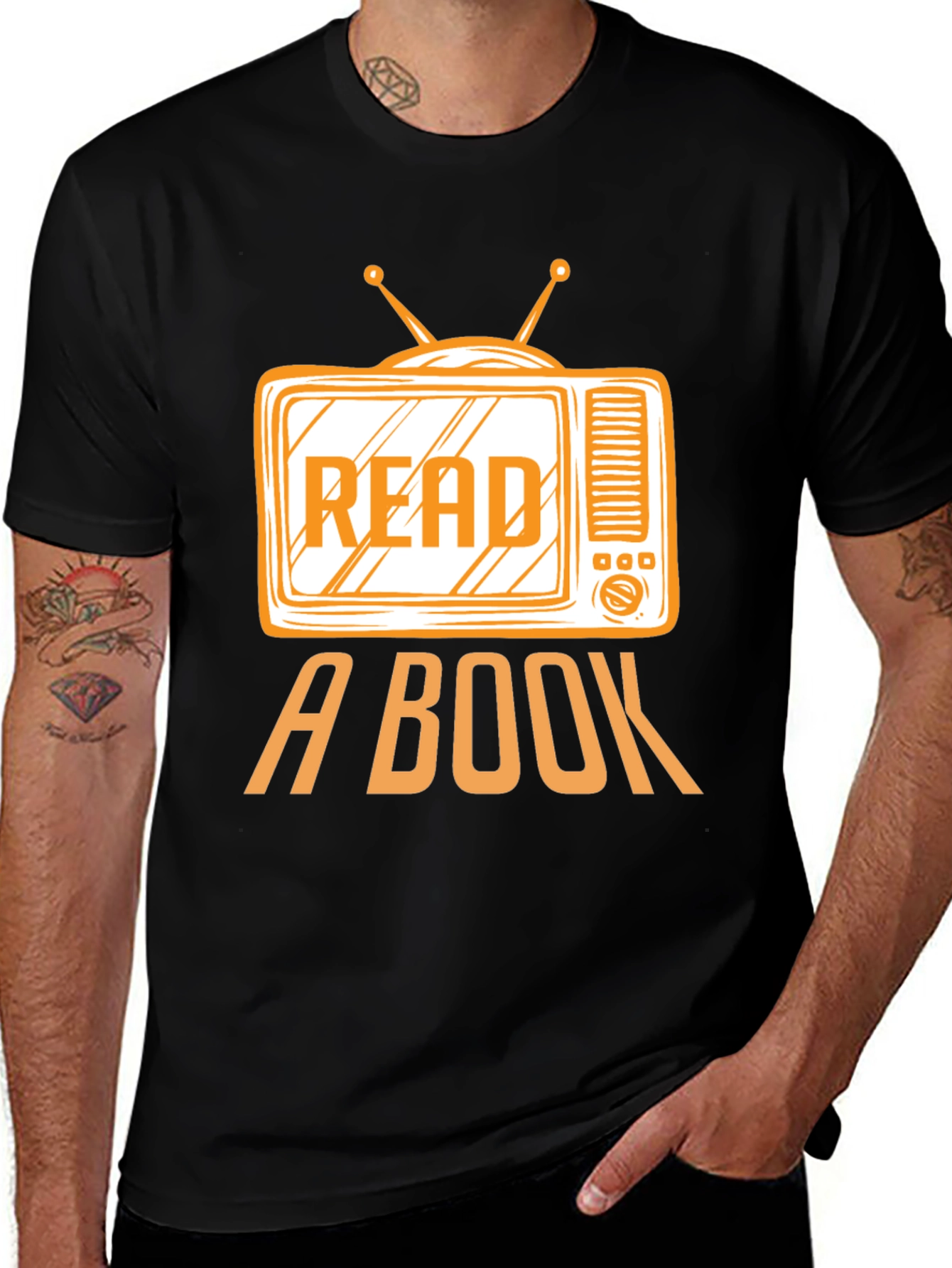 Variant 4 of Read a Book T-Shirt - Anti-TV Retro Style Tee