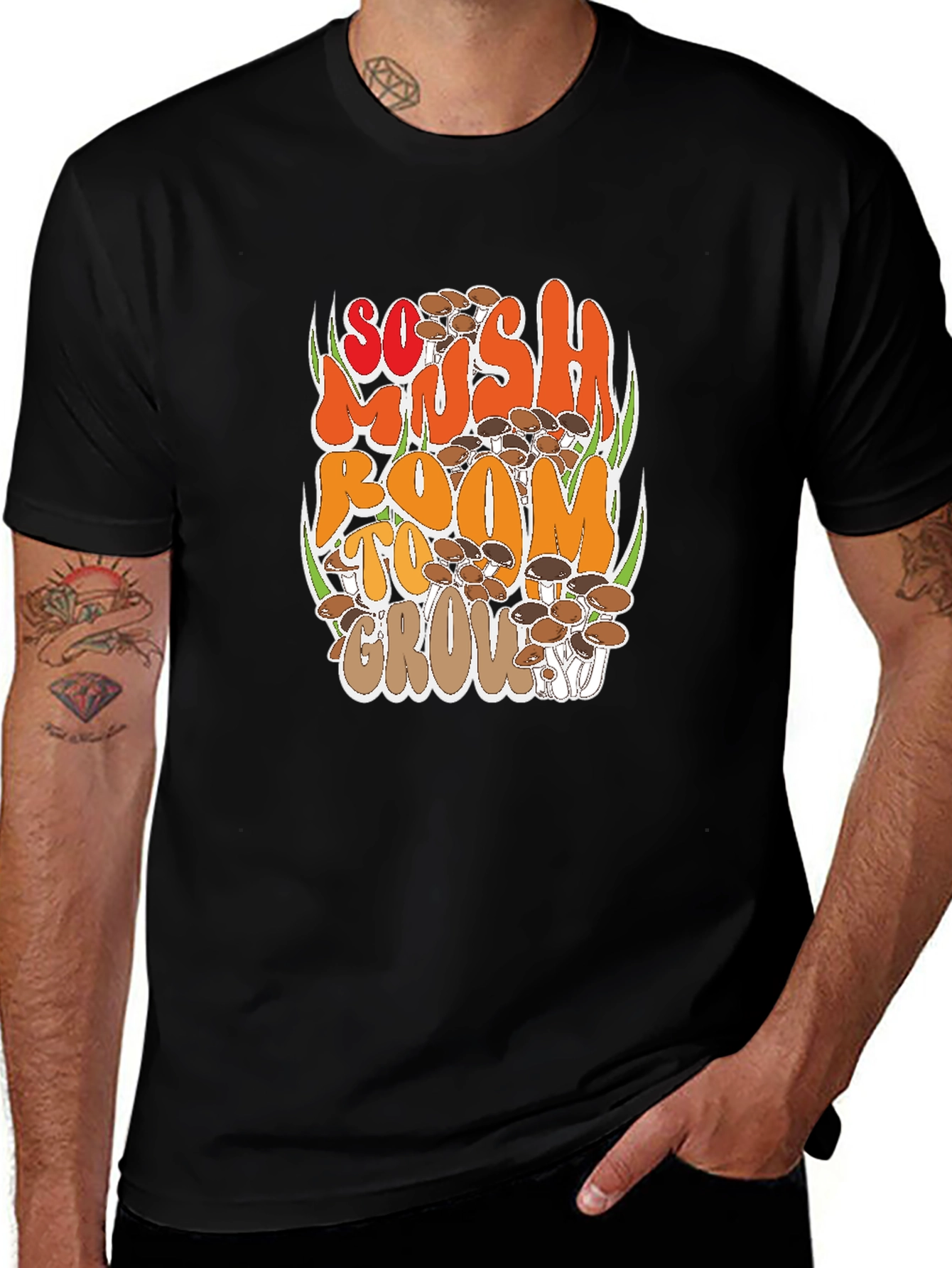 Variant 20 of Mushroom Graphic T-Shirt - So Mush Room To Grow!