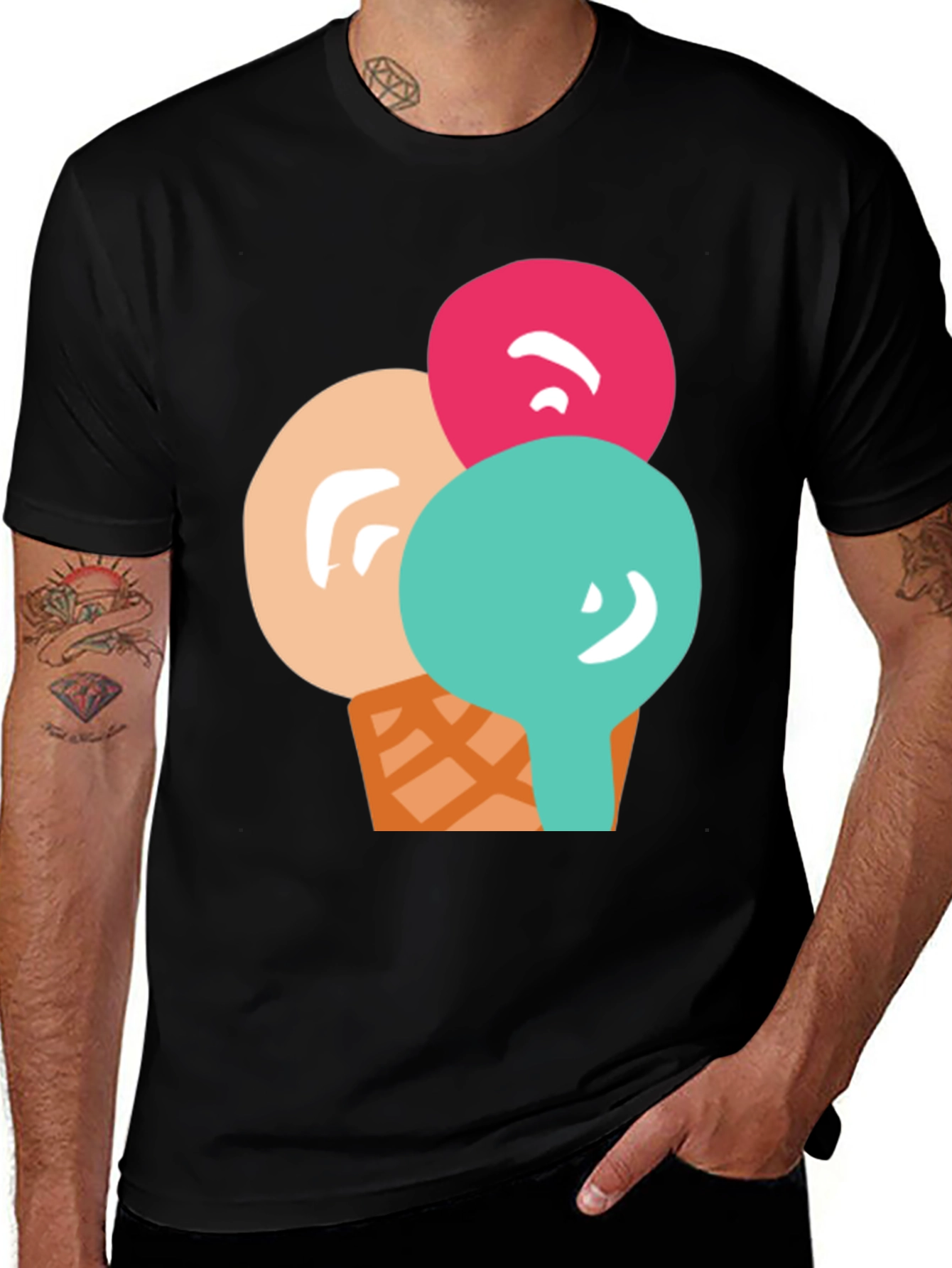Variant 22 of Ice Cream Graphic Tee - Stylish Casual Wear