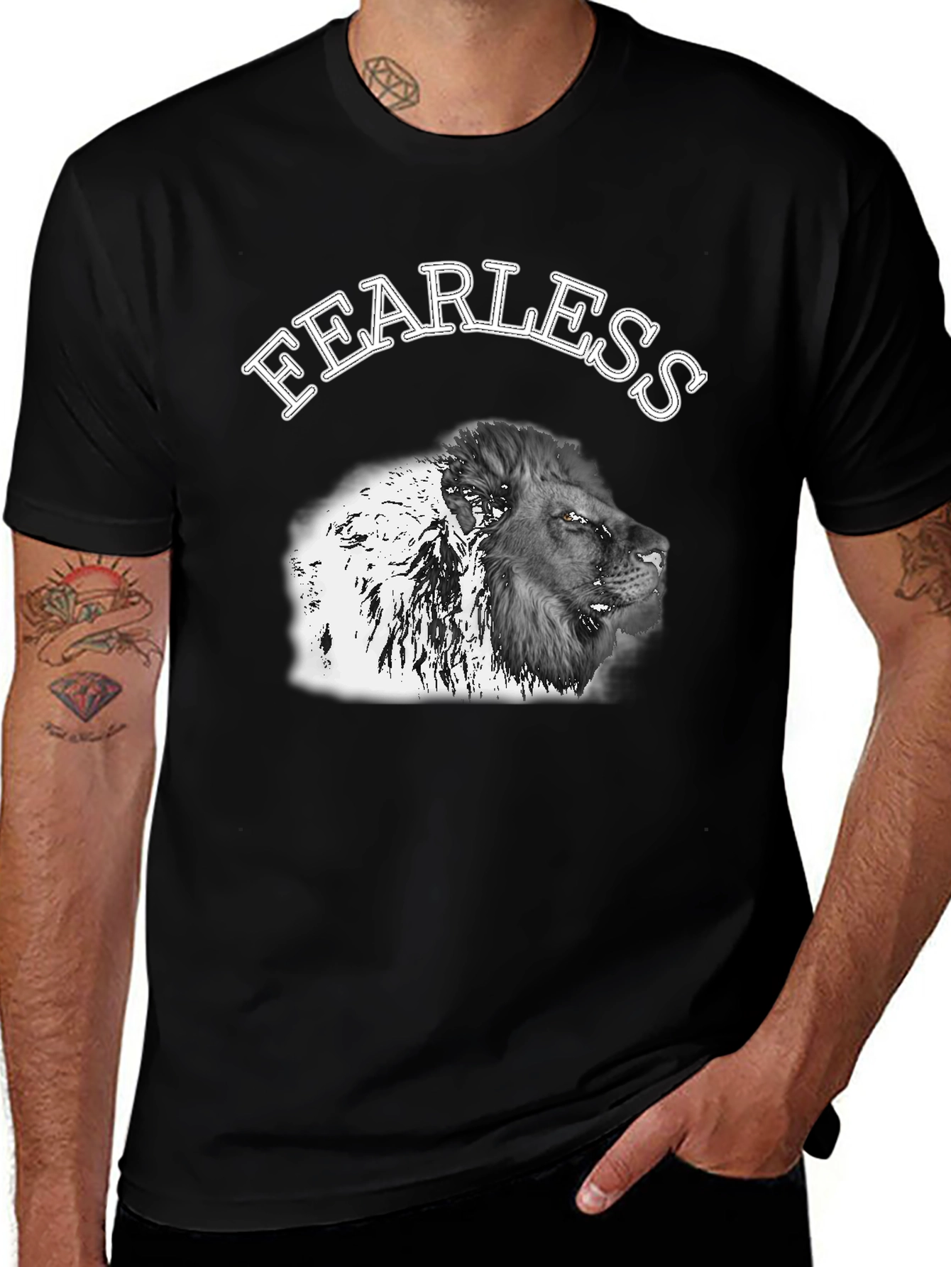 Variant 27 of Fearless Lion Graphic Tee
