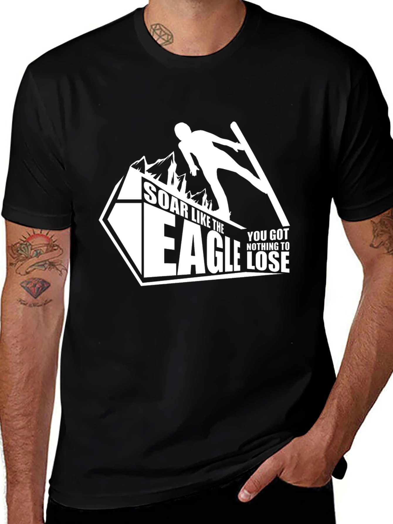 Soar Like The Eagle T-Shirt - Ski Jumper Design