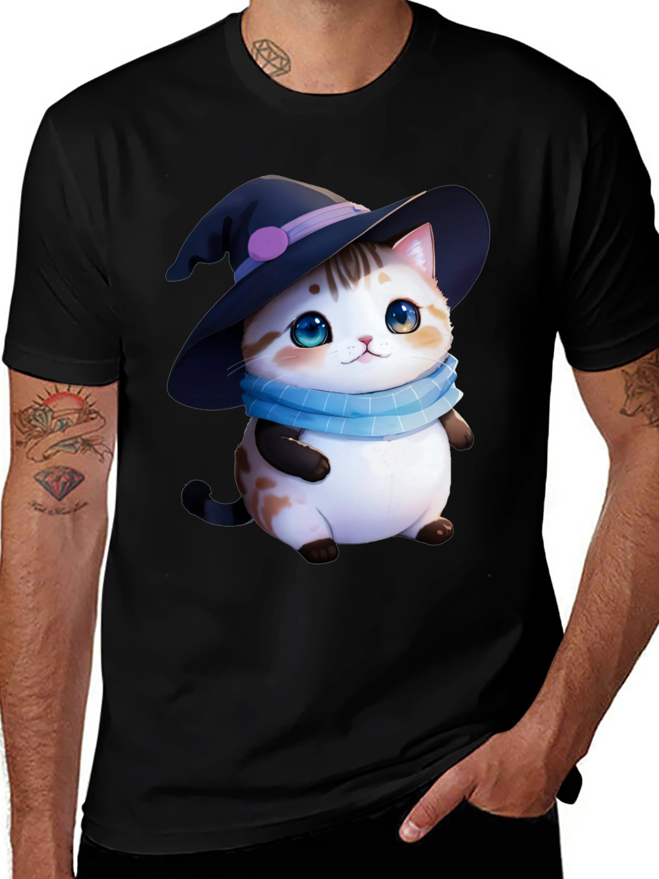 Variant 21 of Cute Witch Cat T-Shirt - Halloween Apparel