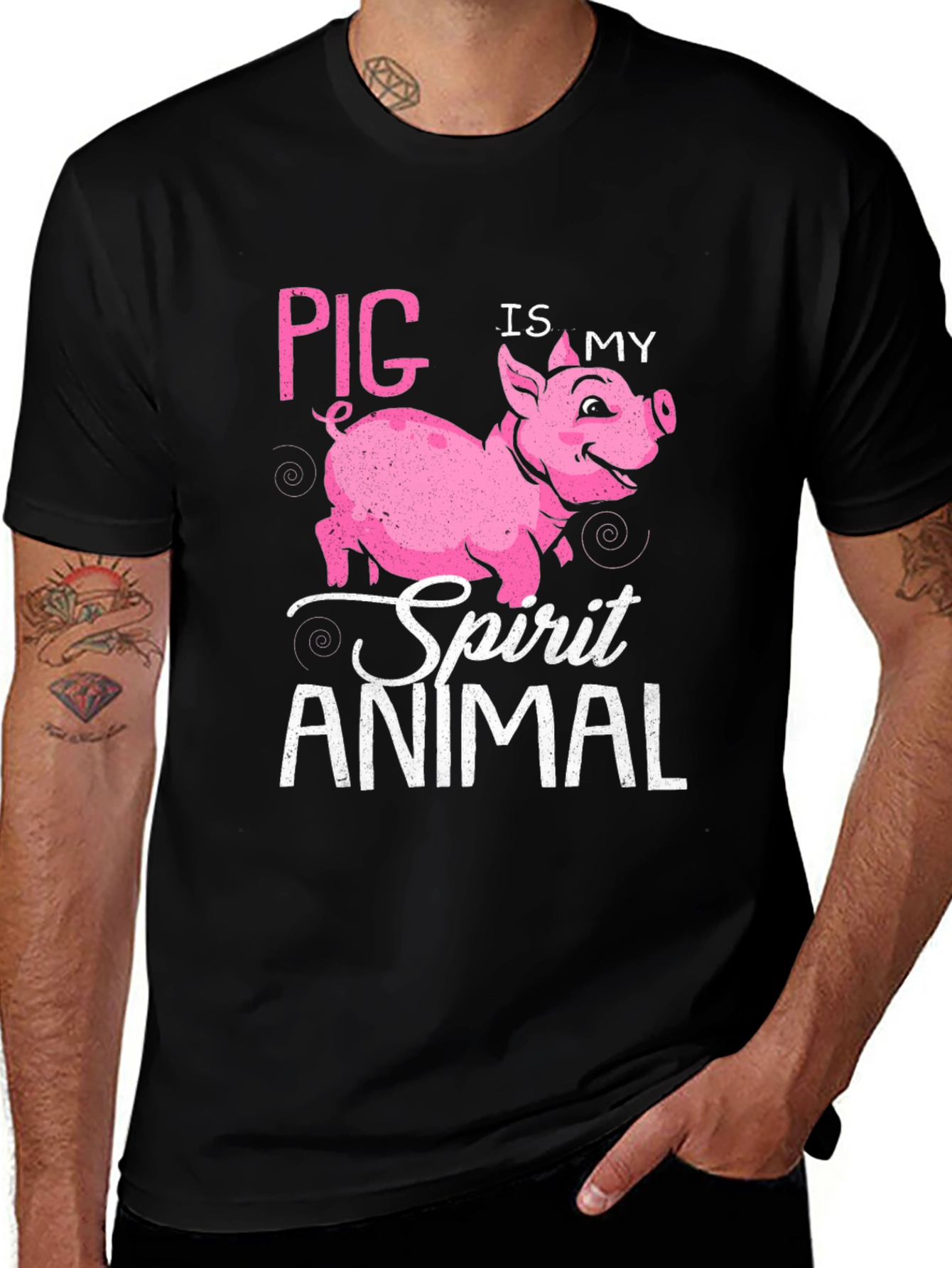 Variant 19 of Pig Is My Spirit Animal T-Shirt - Black