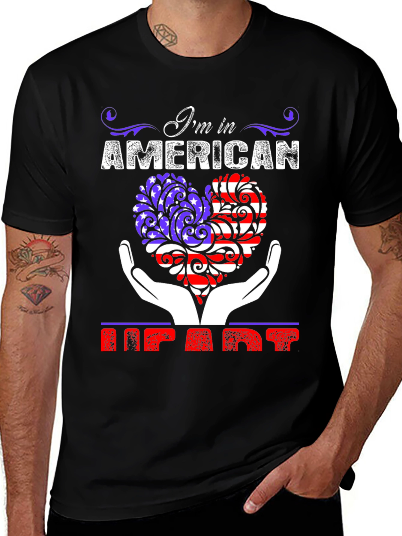 Variant 2 of American Heart Graphic T-Shirt Patriot Tee