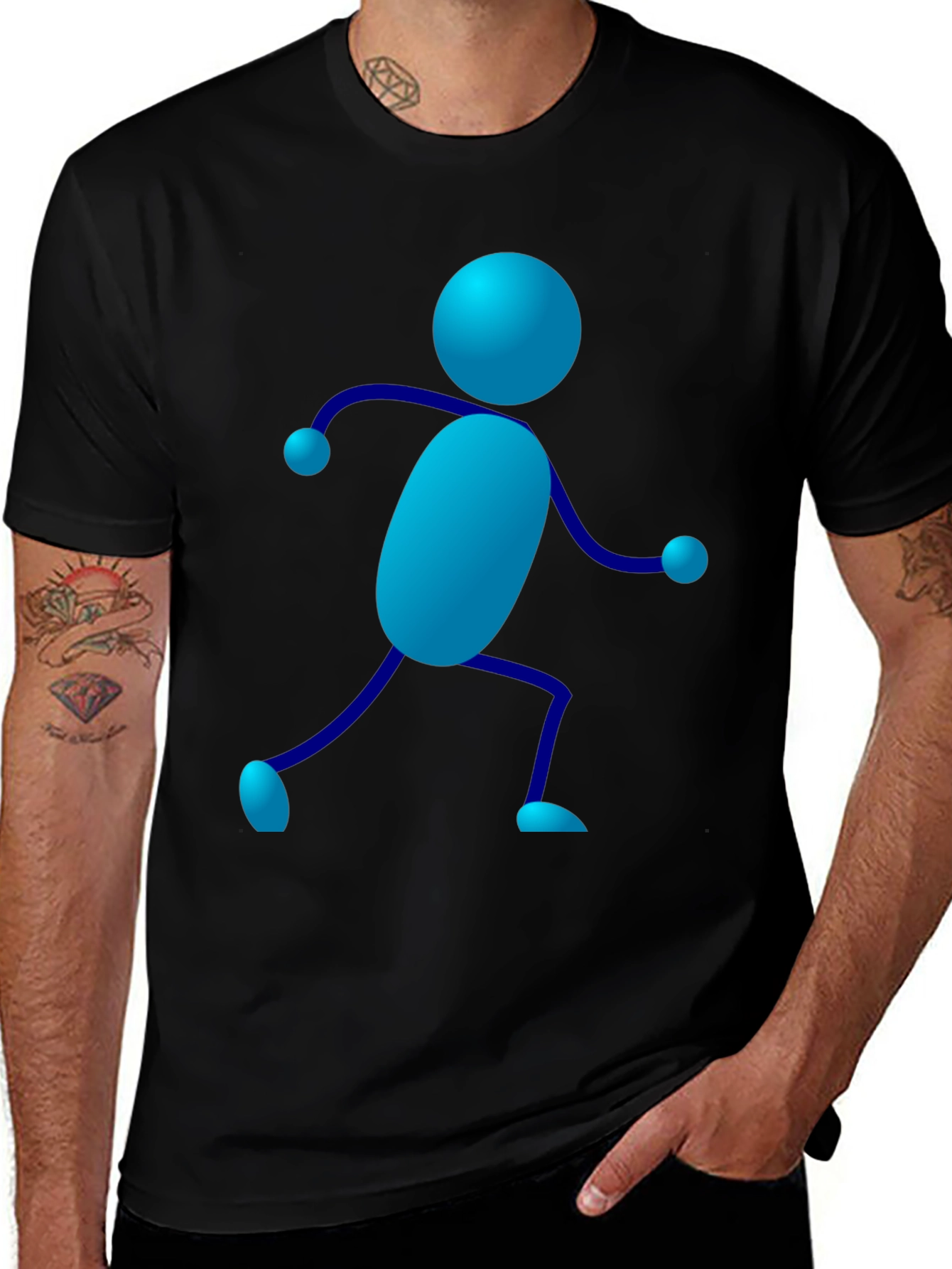 Variant 26 of Novelty Stick Figure Graphic Tee
