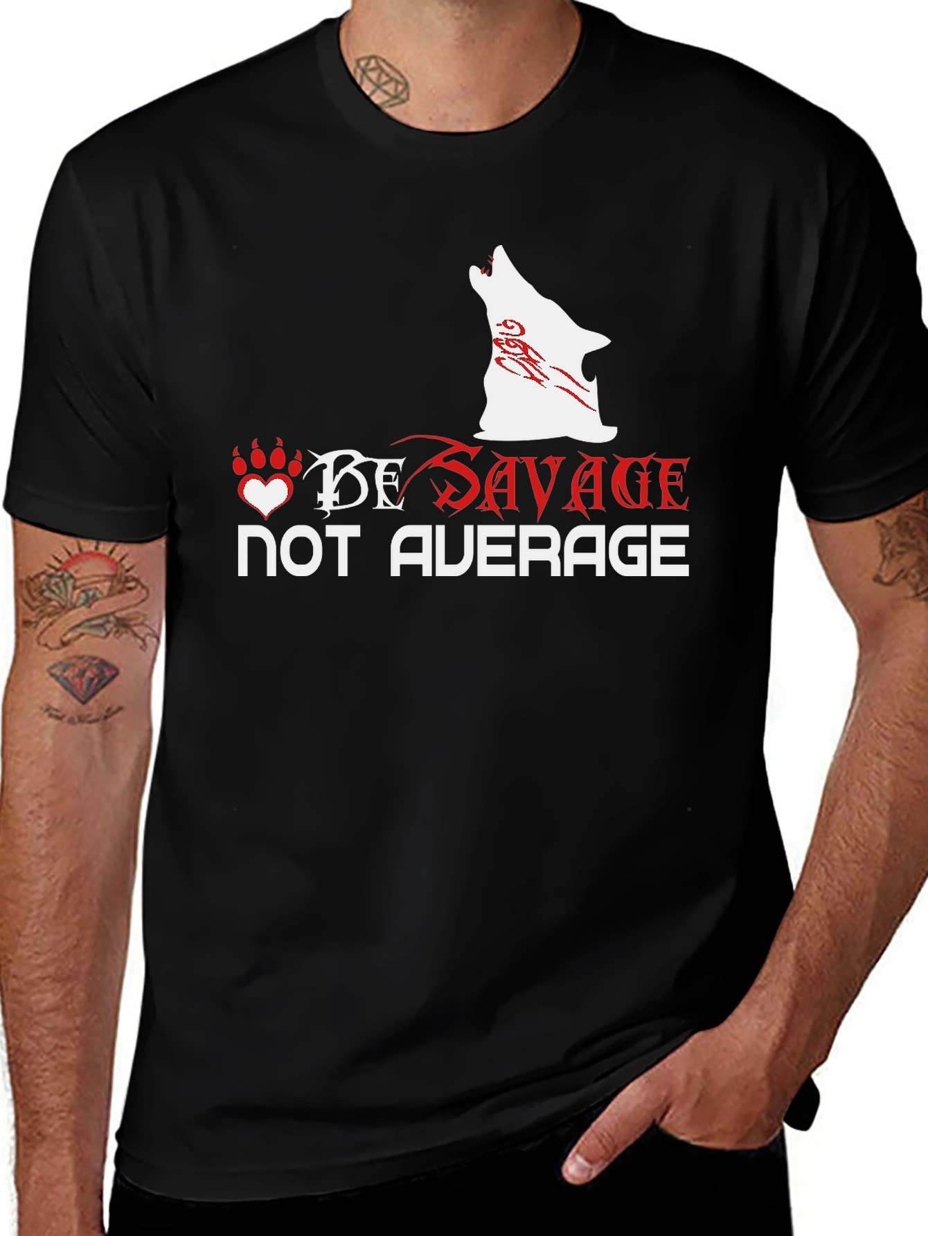 Variant 23 of Be Savage T-Shirt - Wolf Graphic Tee