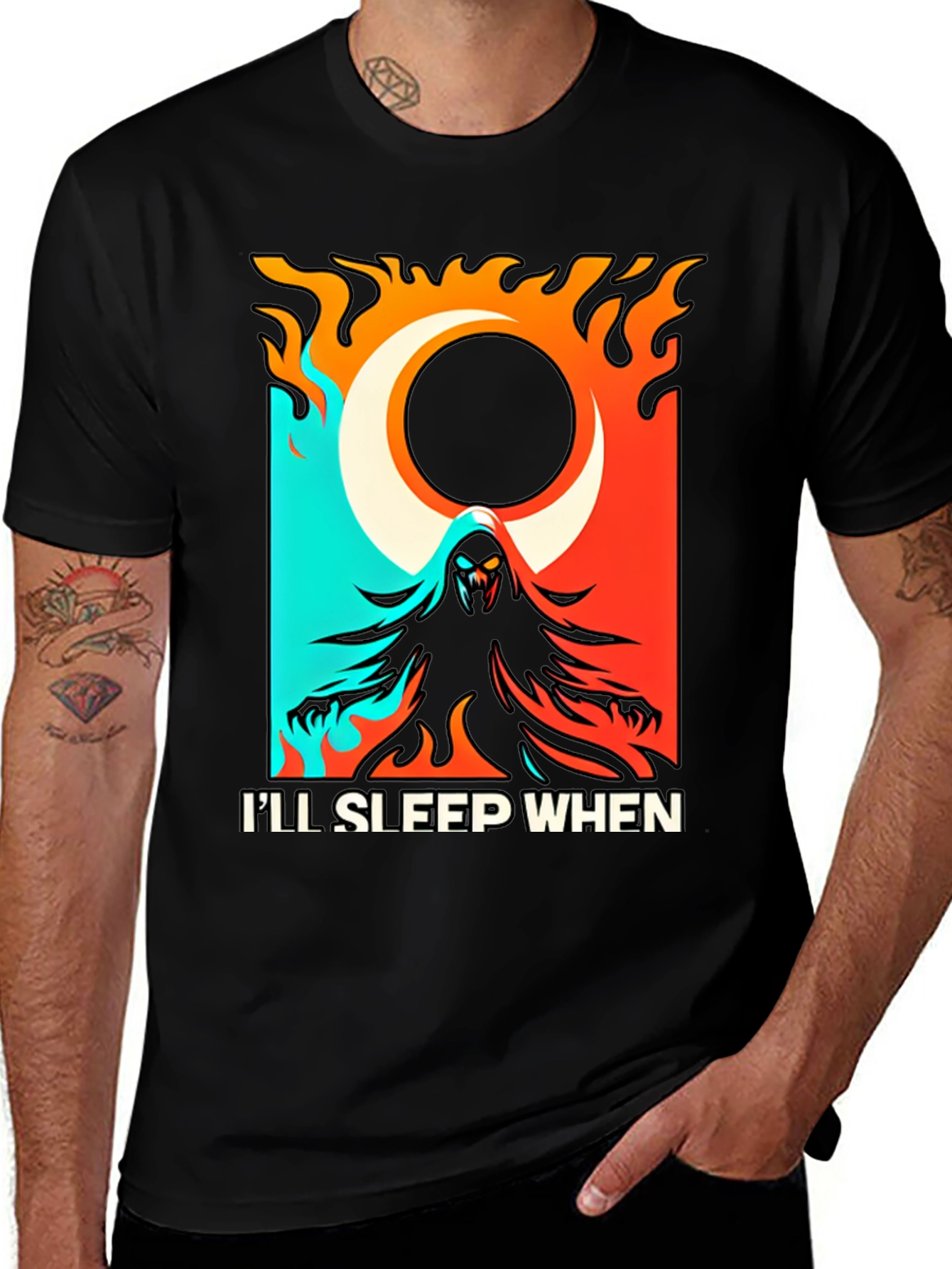 Variant 28 of I'll Sleep When I'm Dead Black Graphic Tee