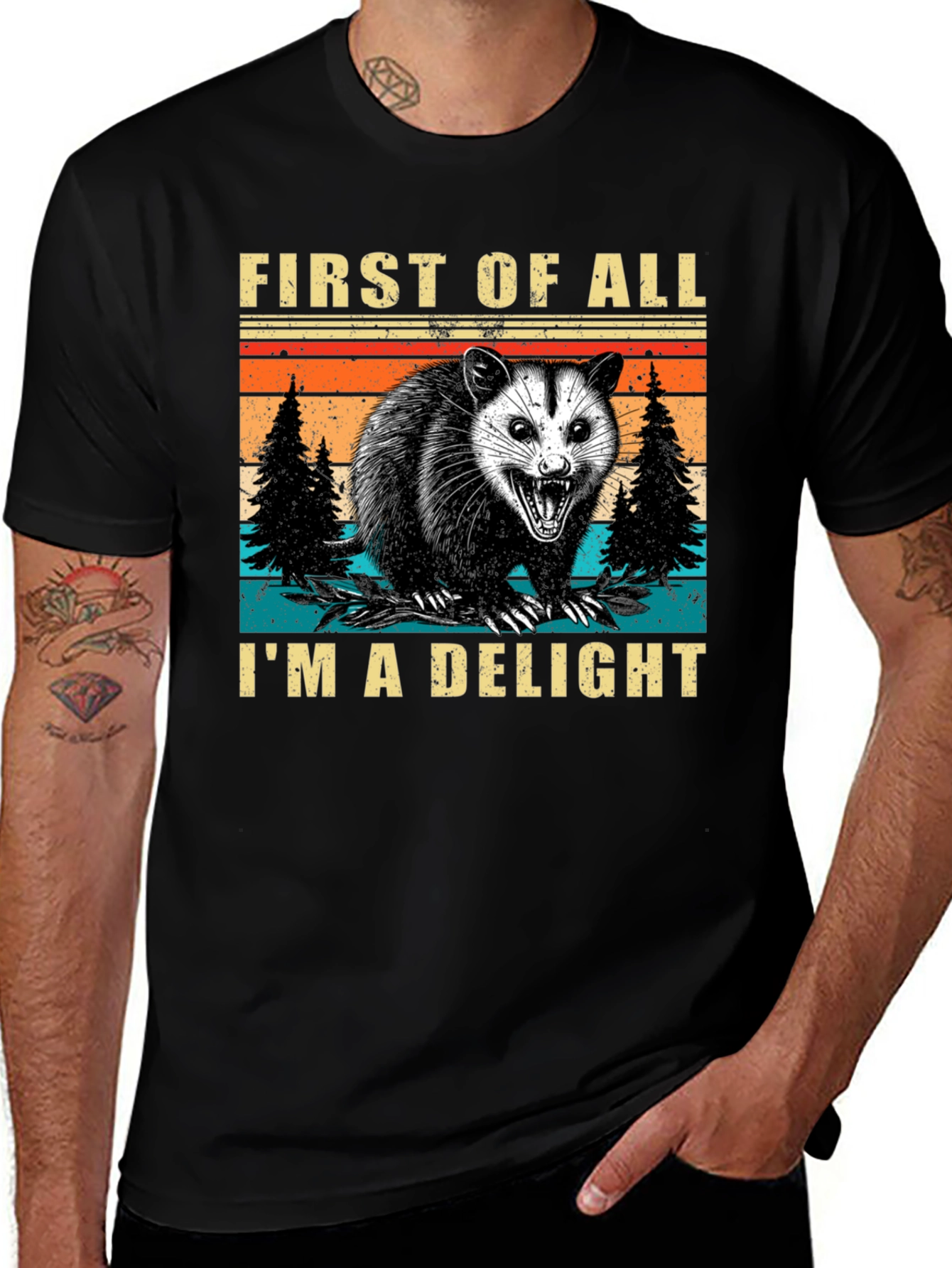 Variant 23 of First of All I'm a Delight Opossum T-Shirt